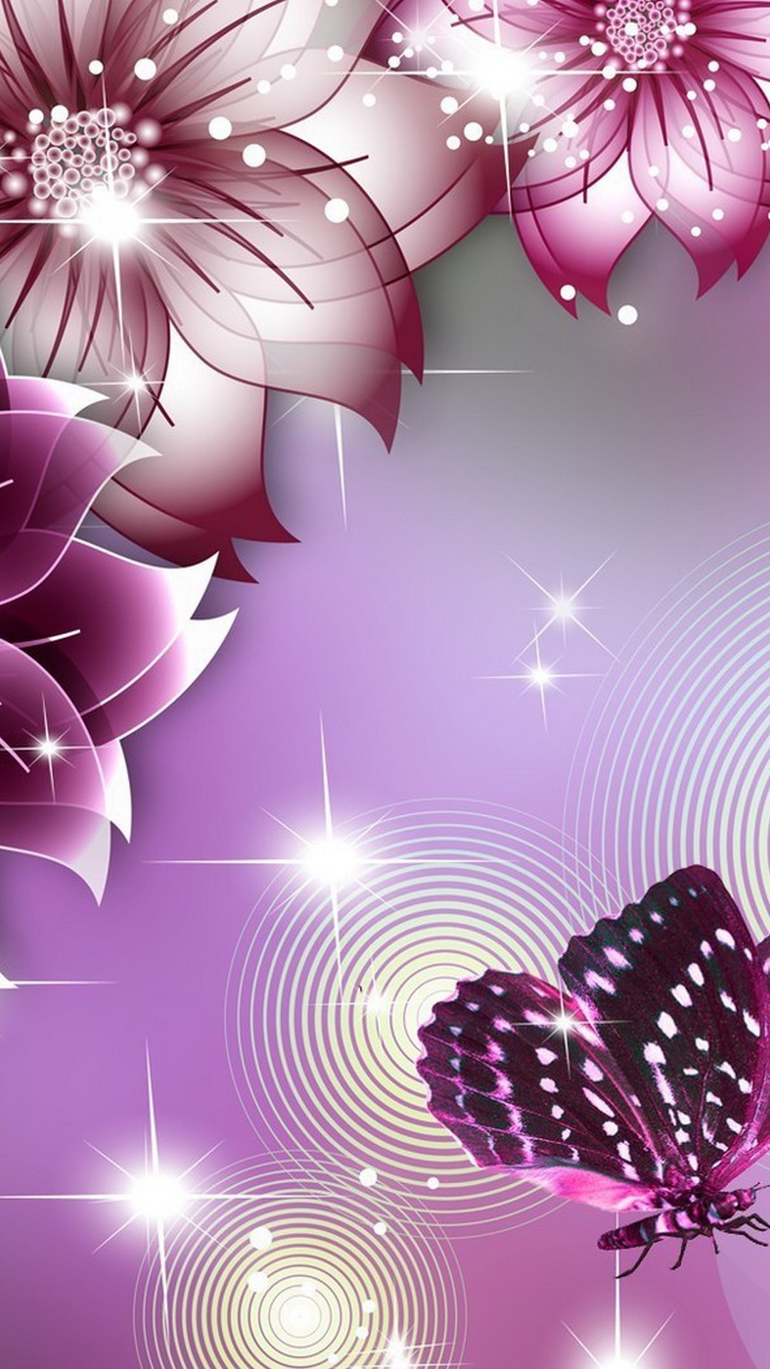 Purple Butterfly Cellphone Wallpaper 1080x1920