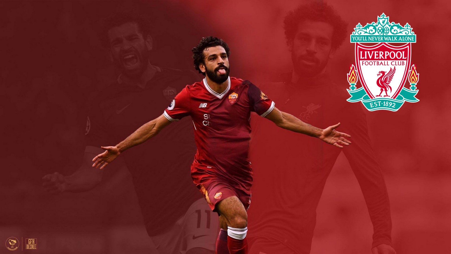 Liverpool Mohamed Salah Desktop Backgrounds HD with image resolution 1920x1080 pixel. You can use this wallpaper as background for your desktop Computer Screensavers, Android or iPhone smartphones