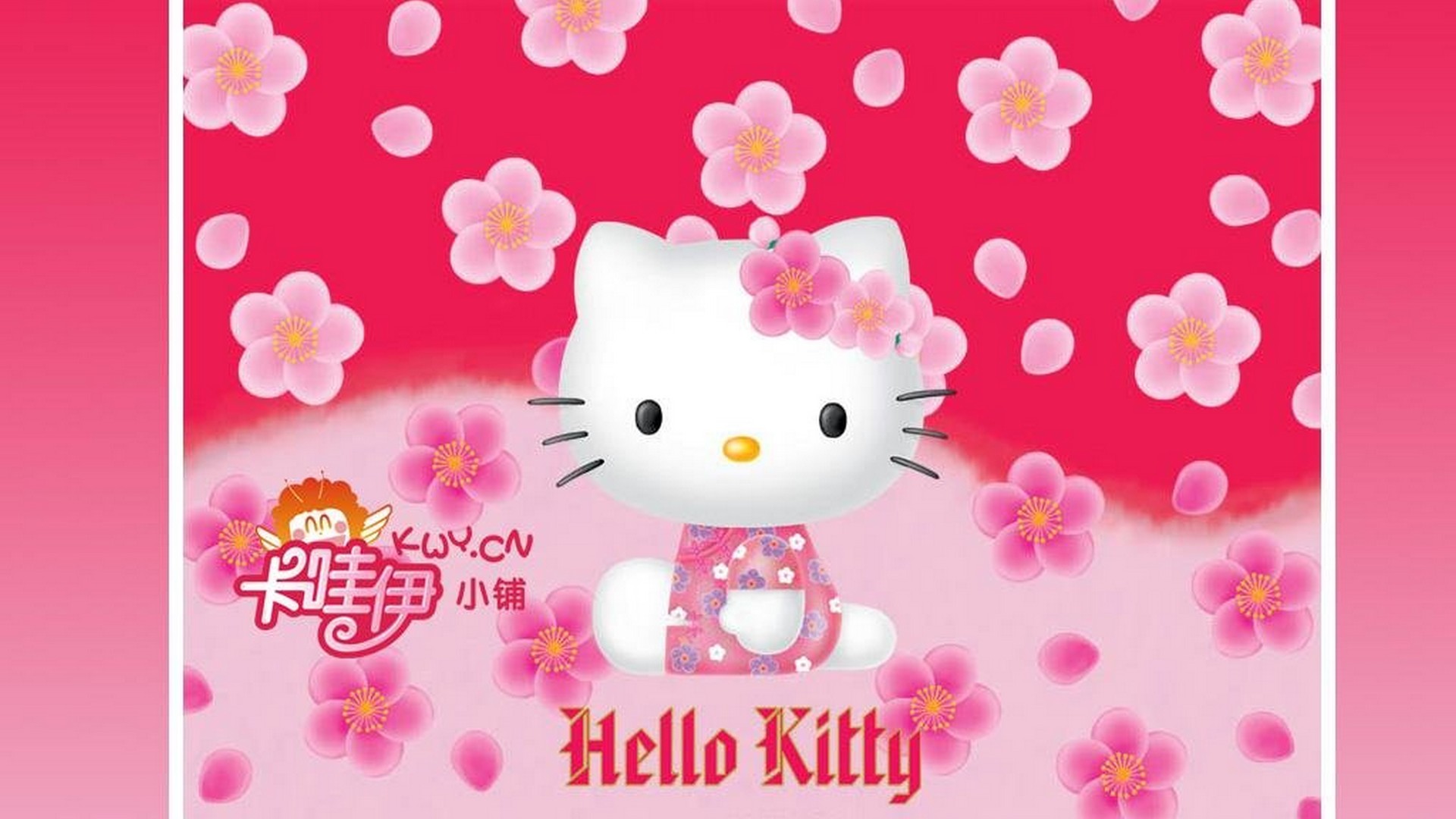 Desktop Wallpaper Hello Kitty Characters with image resolution 1920x1080 pixel. You can use this wallpaper as background for your desktop Computer Screensavers, Android or iPhone smartphones