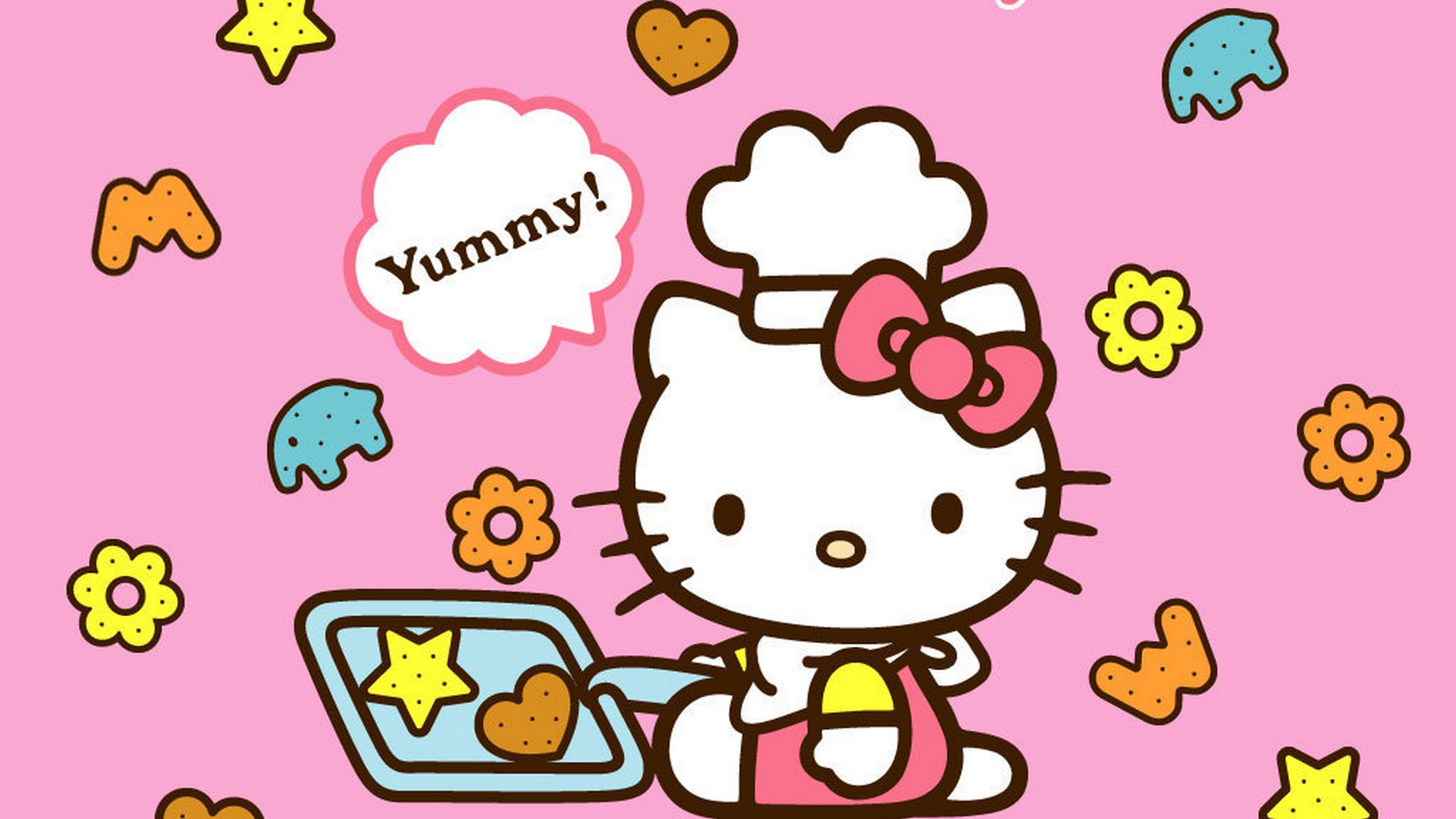 Hello Kitty Pictures Wallpaper with image resolution 1920x1080 pixel. You can use this wallpaper as background for your desktop Computer Screensavers, Android or iPhone smartphones