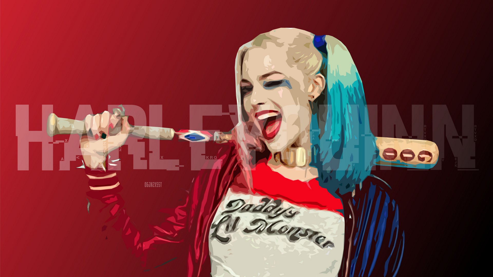 Wallpaper Harley Quinn Desktop with image resolution 1920x1080 pixel. You can use this wallpaper as background for your desktop Computer Screensavers, Android or iPhone smartphones