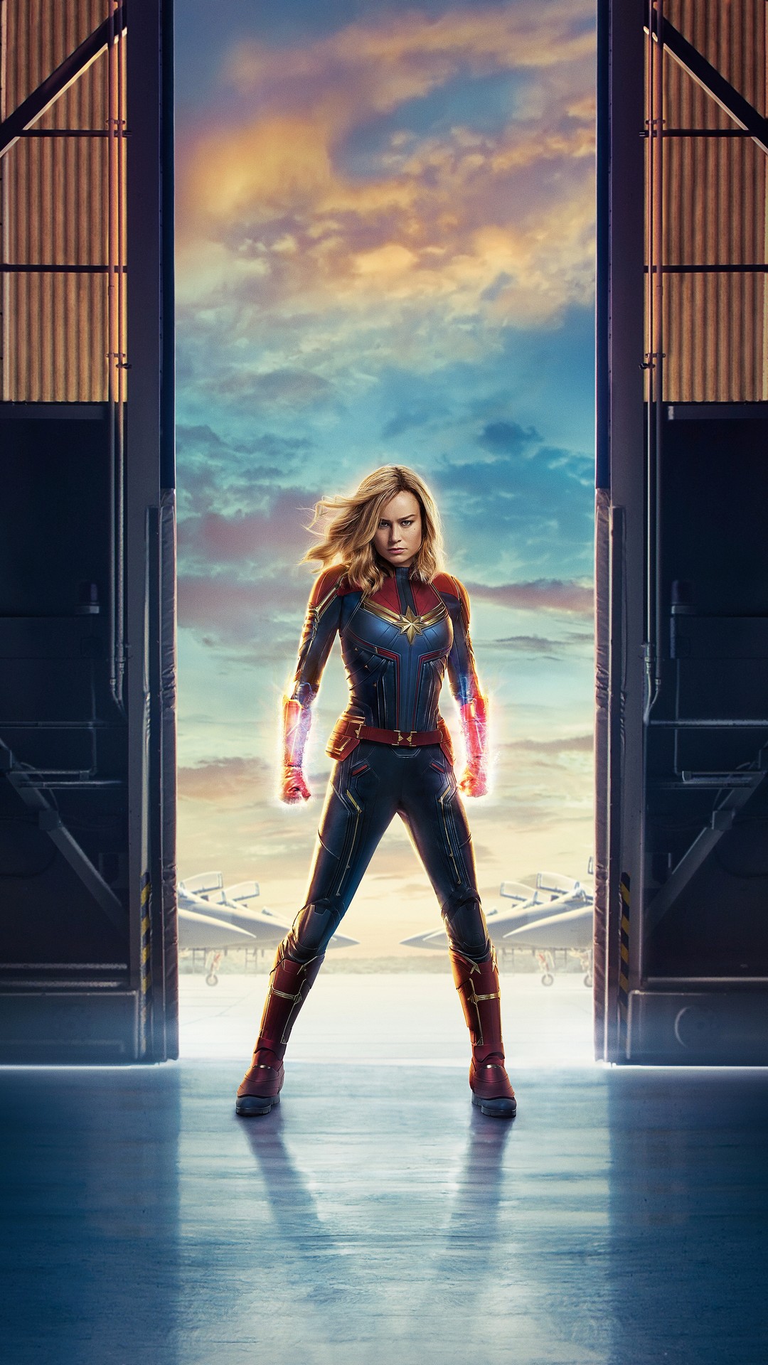 Captain Marvel Phone Wallpaper with high-resolution 1080x1920 pixel. You can use this wallpaper for your Windows and Mac OS computers as well as your Android and iPhone smartphones