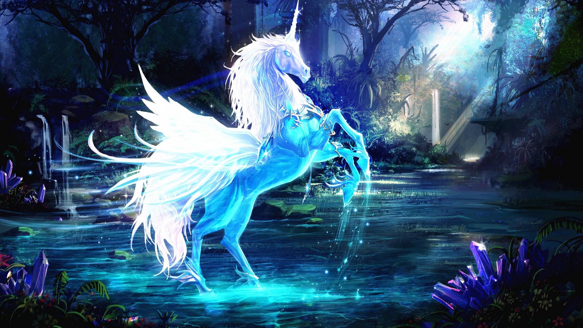 Wallpaper Cute Girly Unicorn with high-resolution 1920x1080 pixel. You can use this wallpaper for your Windows and Mac OS computers as well as your Android and iPhone smartphones