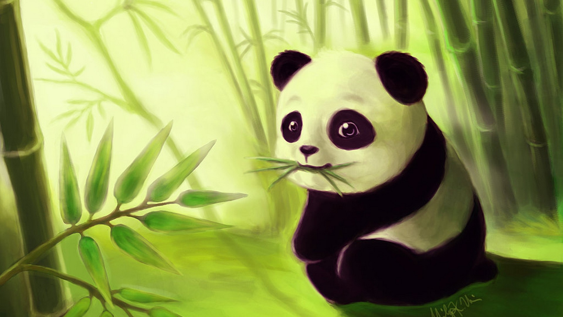 Animated Wallpaper Cute Panda 1920x1080