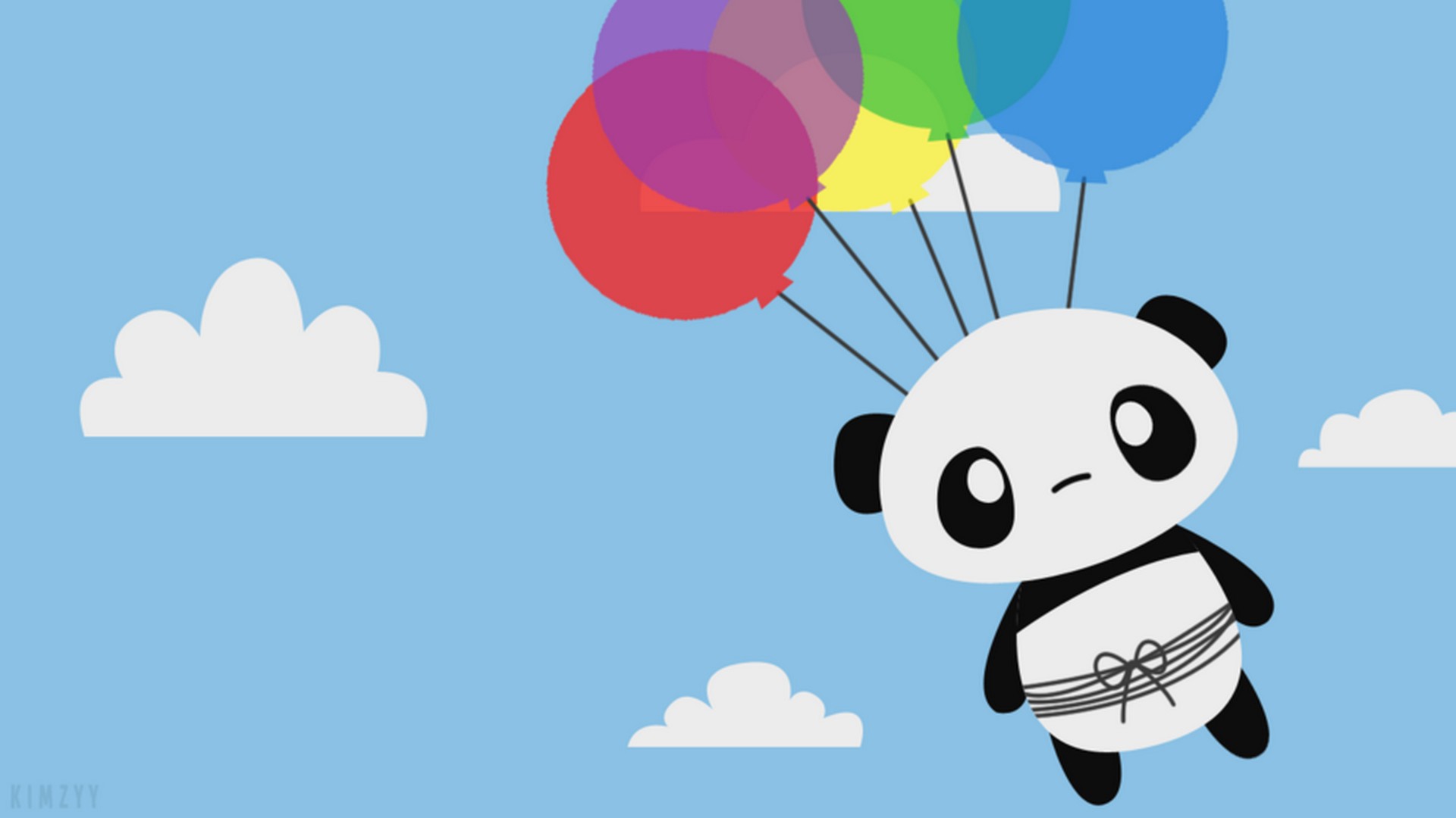 Balloon Panda Wallpaper HD