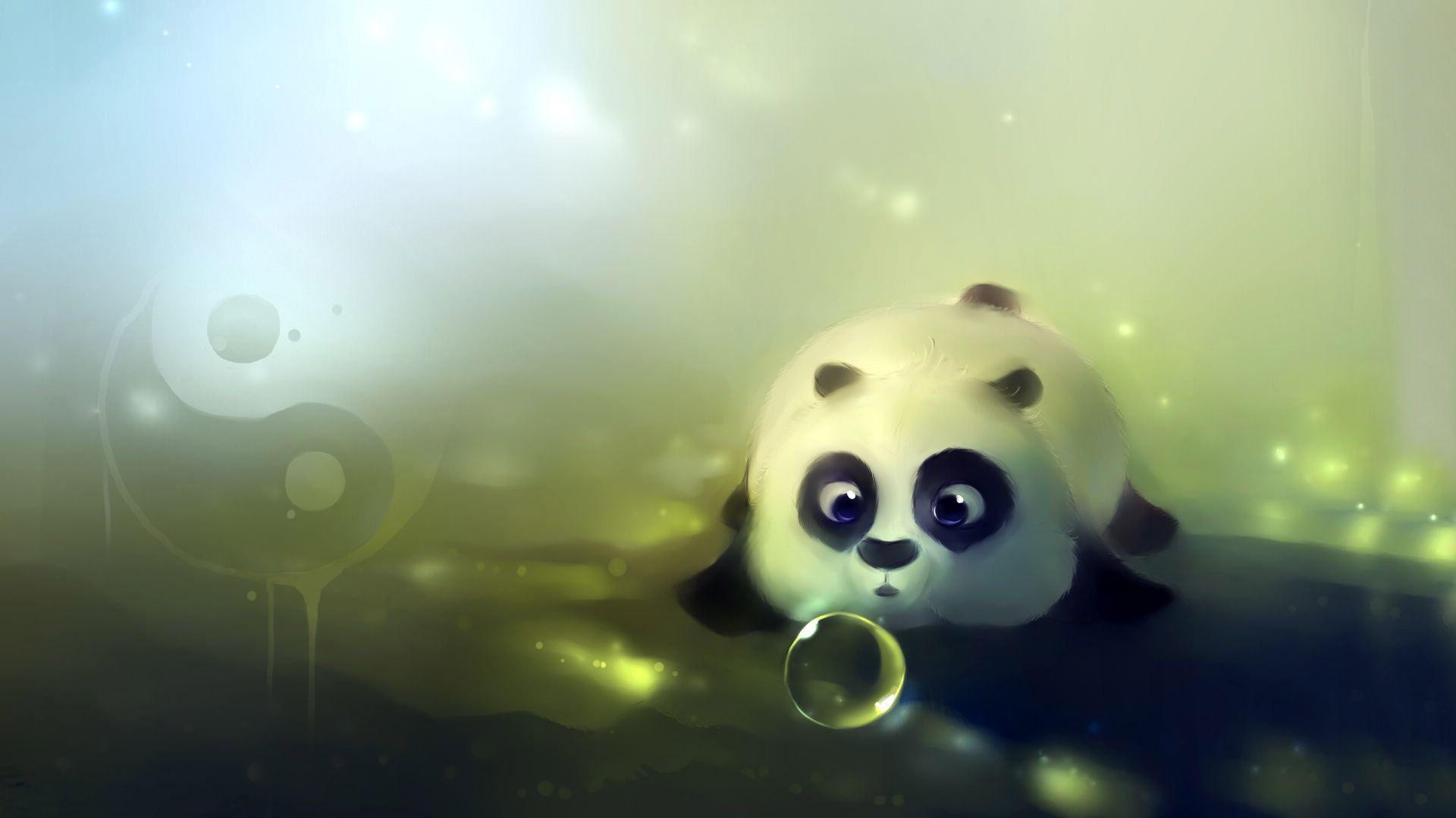 Cute Cartoon Panda Desktop Backgrounds