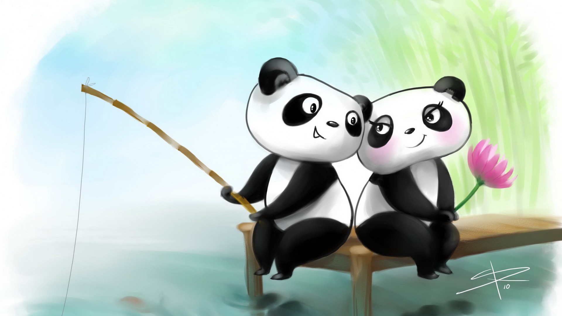 Cute Couple Panda Wallpaper - 2021 Cute Wallpapers