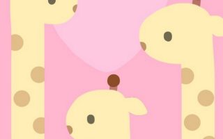 Cute Pink Giraffe Wallpaper iPhone