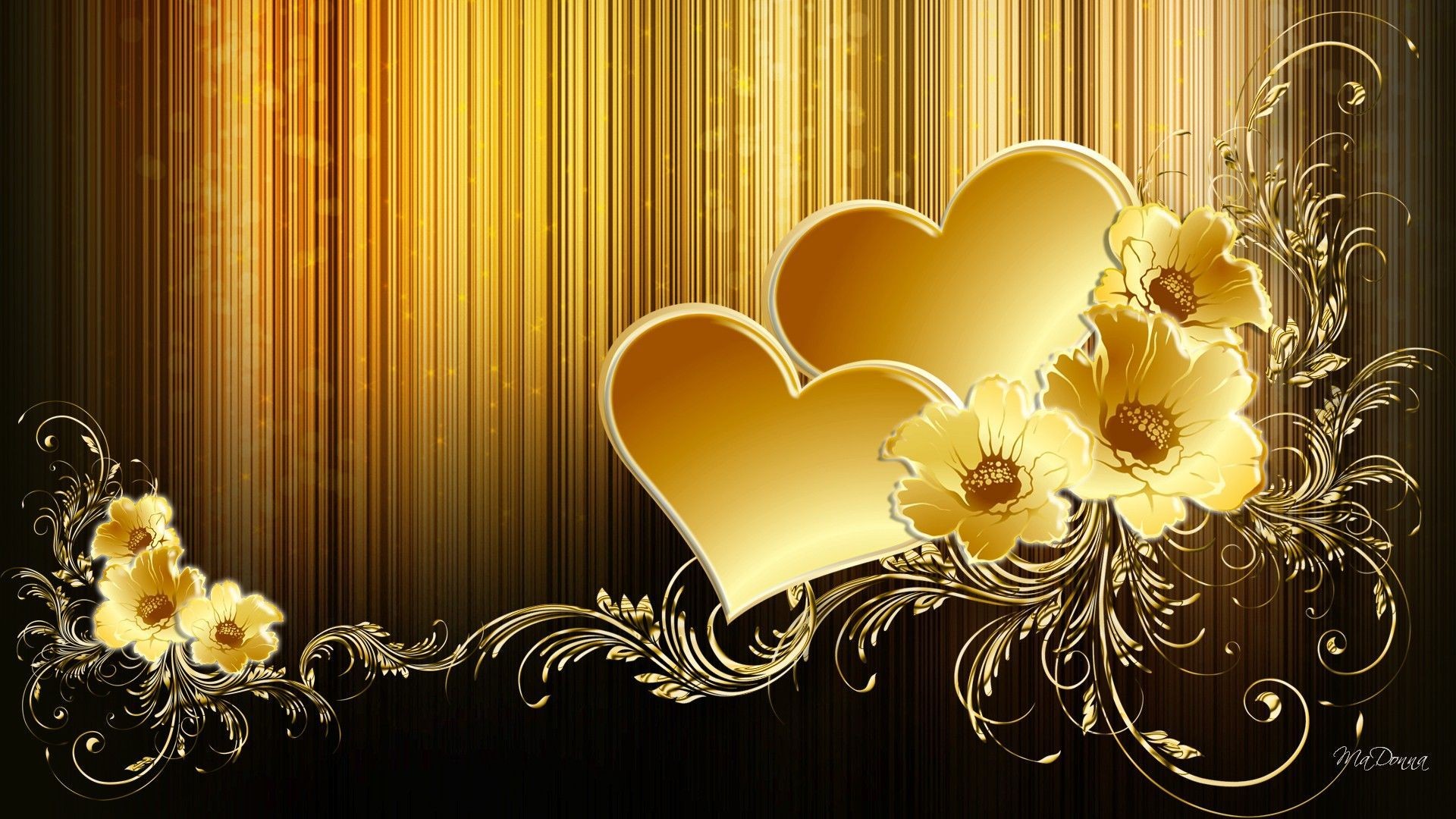 Black and Gold Wallpaper Resolution 1920x1080