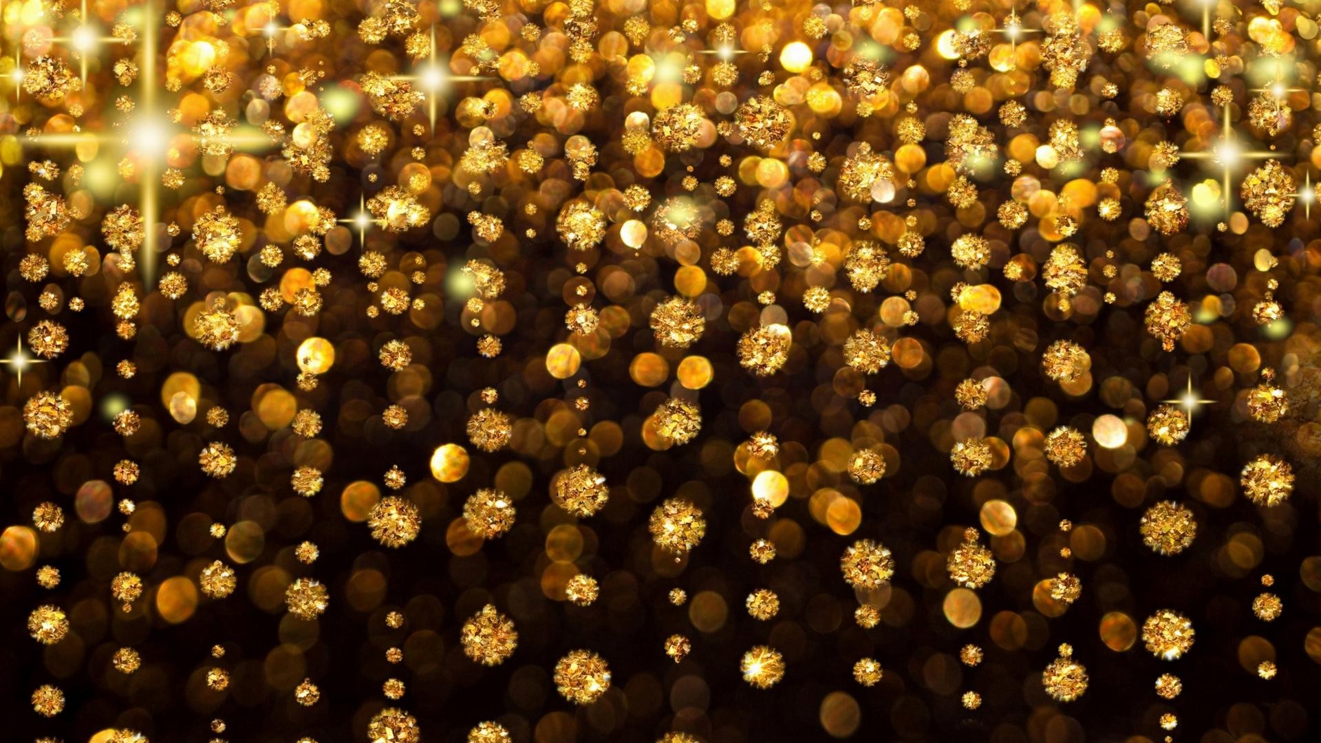 PC Wallpaper Gold Sparkle 1920x1080