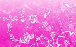 Pink Animated Flower Wallpaper