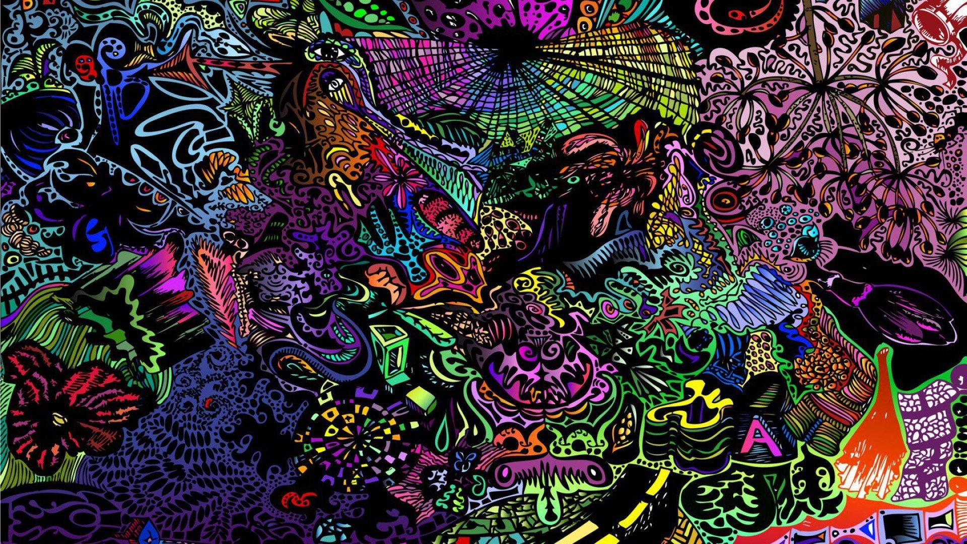 Trippy Colorful Desktop Wallpaper 1920x1080