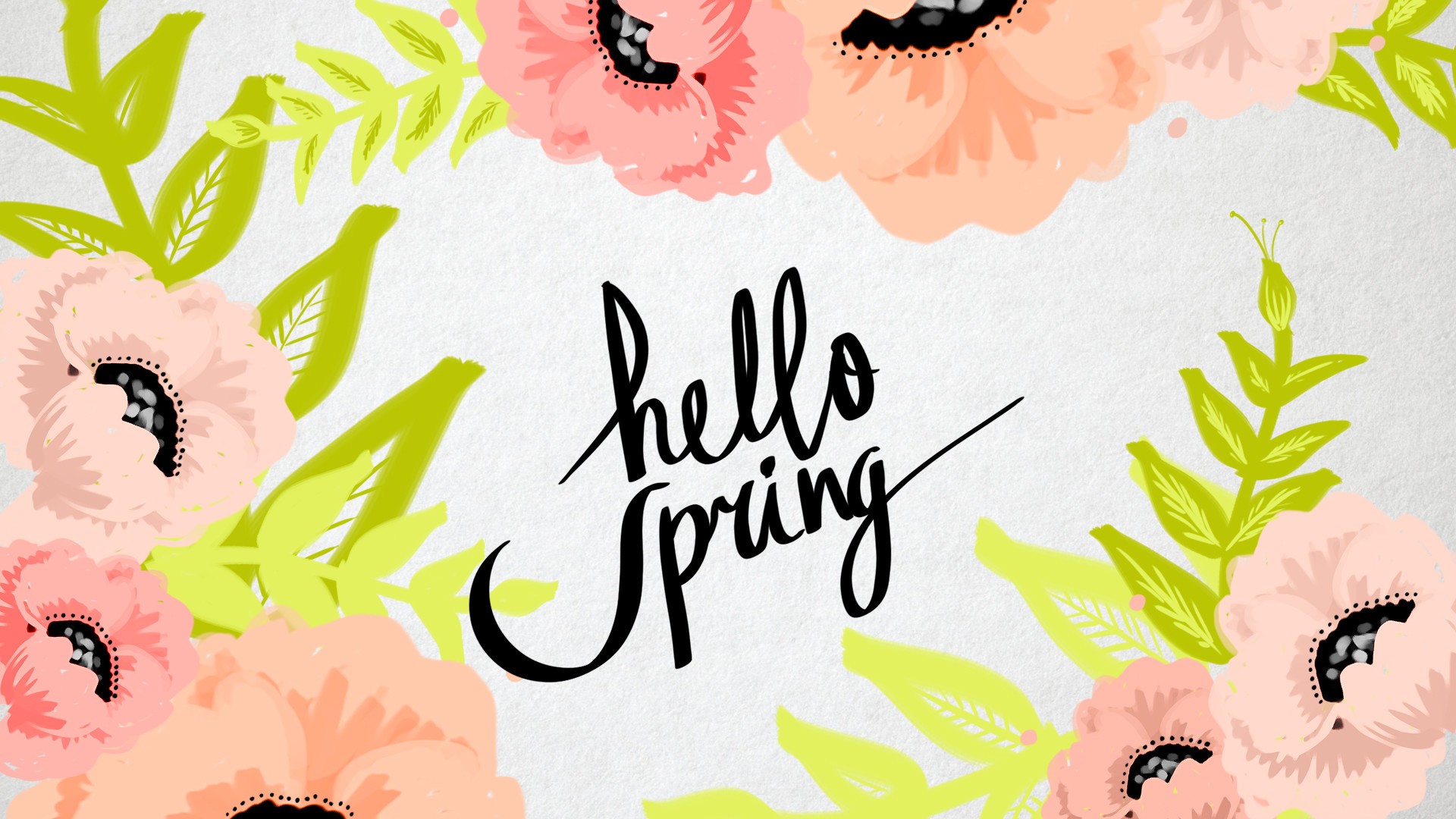 Wallpaper Hello Spring Resolution 1920x1080