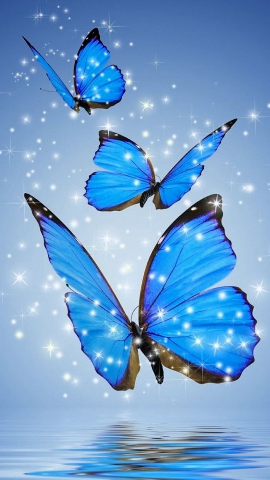Blue Butterfly Wallpaper For Phone Resolution 1080x1920