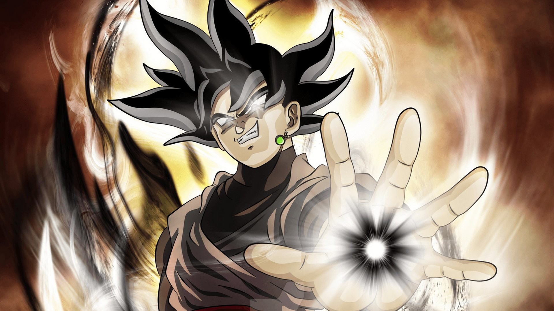 Desktop Wallpaper Black Goku with image resolution 1920x1080 pixel. You can use this wallpaper as background for your desktop Computer Screensavers, Android or iPhone smartphones