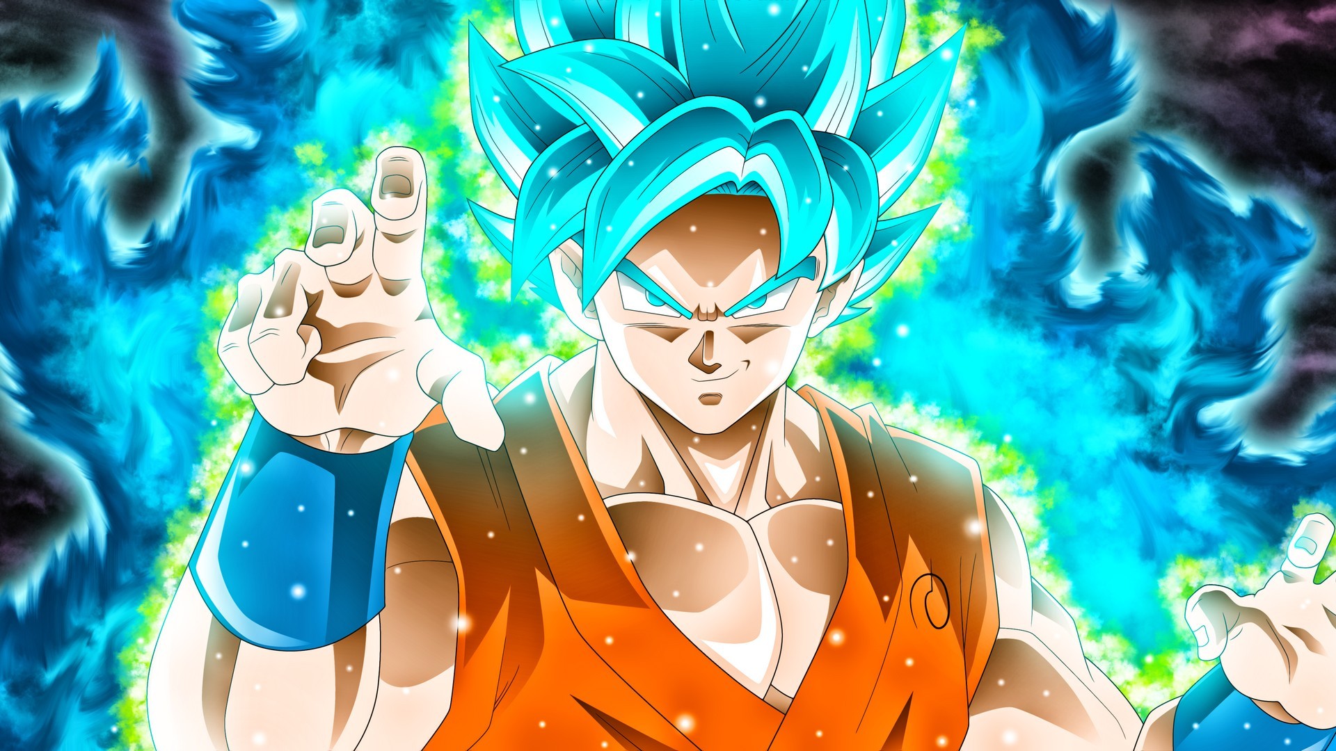 Goku SSJ Blue Wallpaper For Desktop with image resolution 1920x1080 pixel. You can use this wallpaper as background for your desktop Computer Screensavers, Android or iPhone smartphones