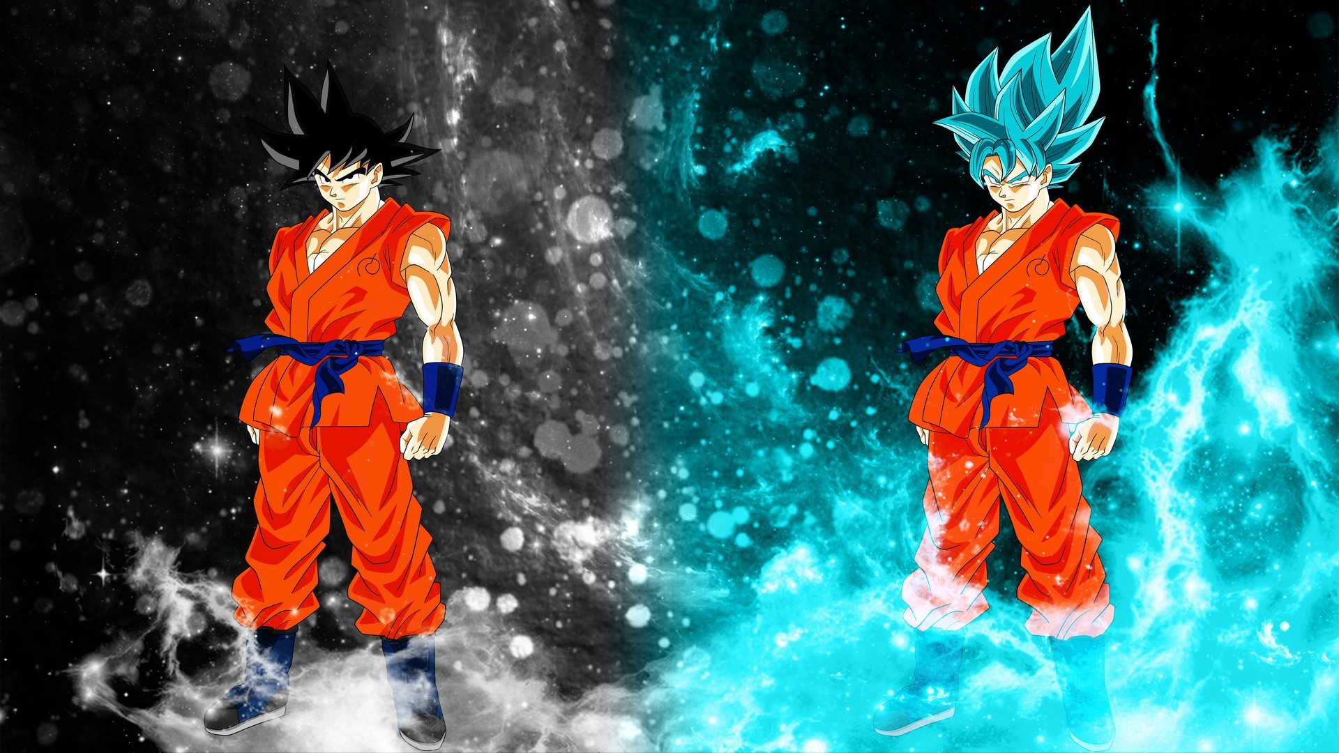 Goku SSJ Blue Wallpaper with resolution 1920X1080 pixel. You can use this wallpaper as background for your desktop Computer Screensavers, Android or iPhone smartphones