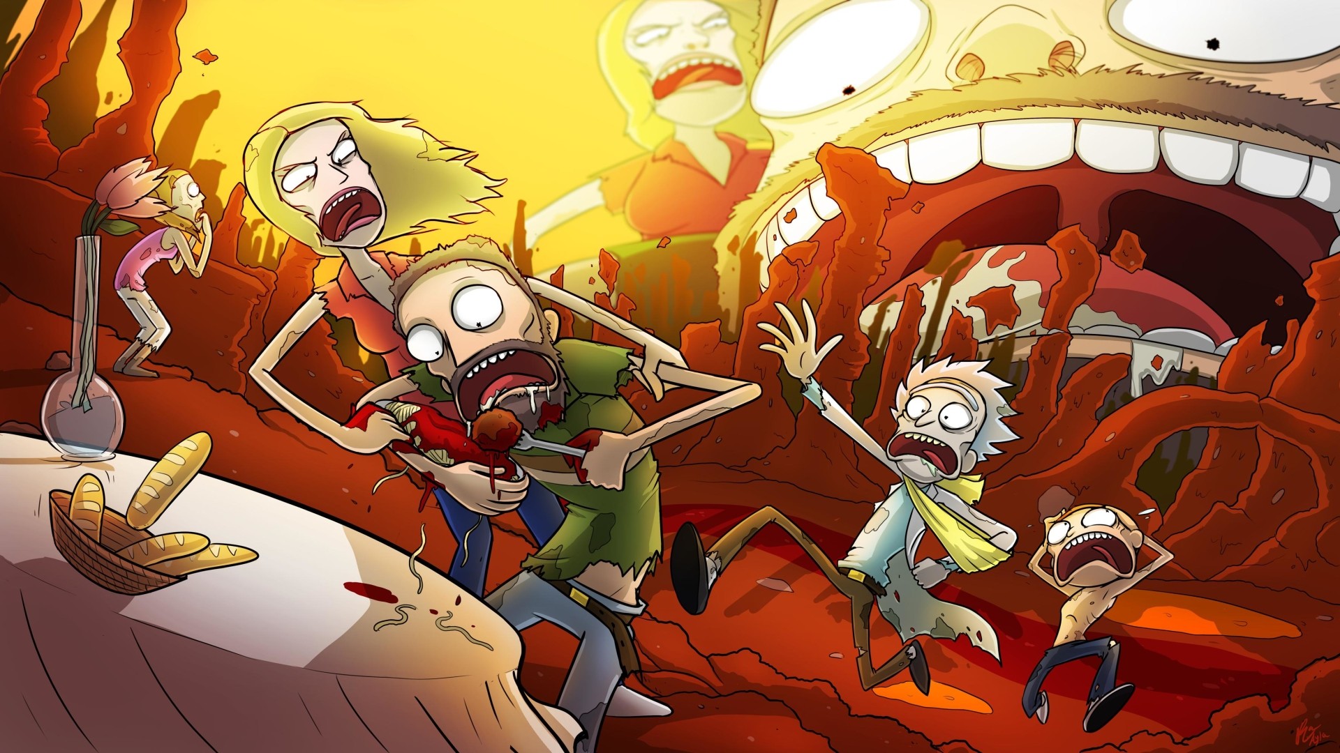 HD Rick Morty Backgrounds with image resolution 1920x1080 pixel. You can use this wallpaper as background for your desktop Computer Screensavers, Android or iPhone smartphones