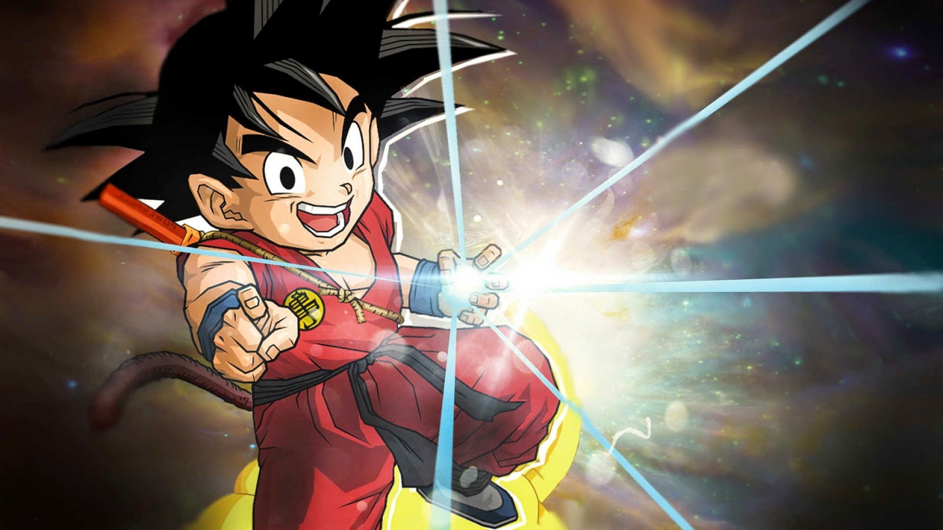Kid Goku Wallpaper with image resolution 1920x1080 pixel. You can use this wallpaper as background for your desktop Computer Screensavers, Android or iPhone smartphones