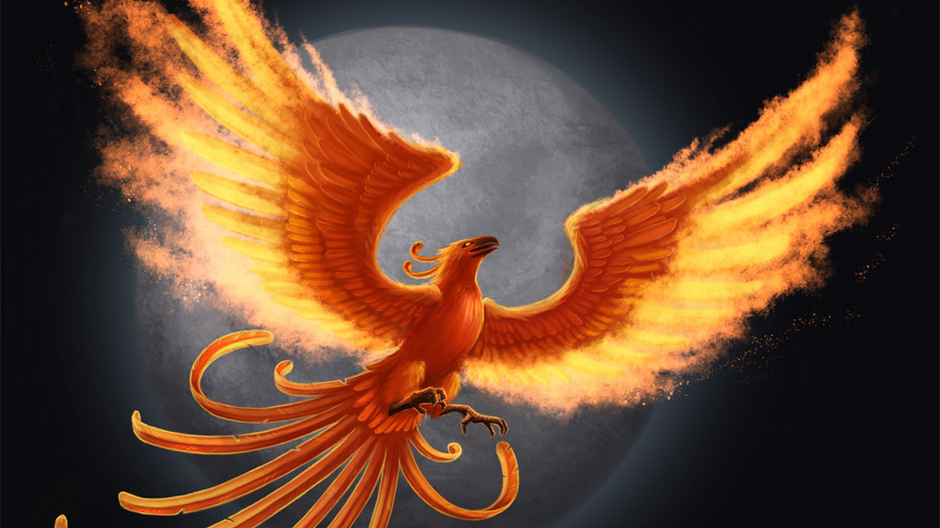 Phoenix Bird Wallpaper with resolution 1920X1080 pixel. You can use this wallpaper as background for your desktop Computer Screensavers, Android or iPhone smartphones