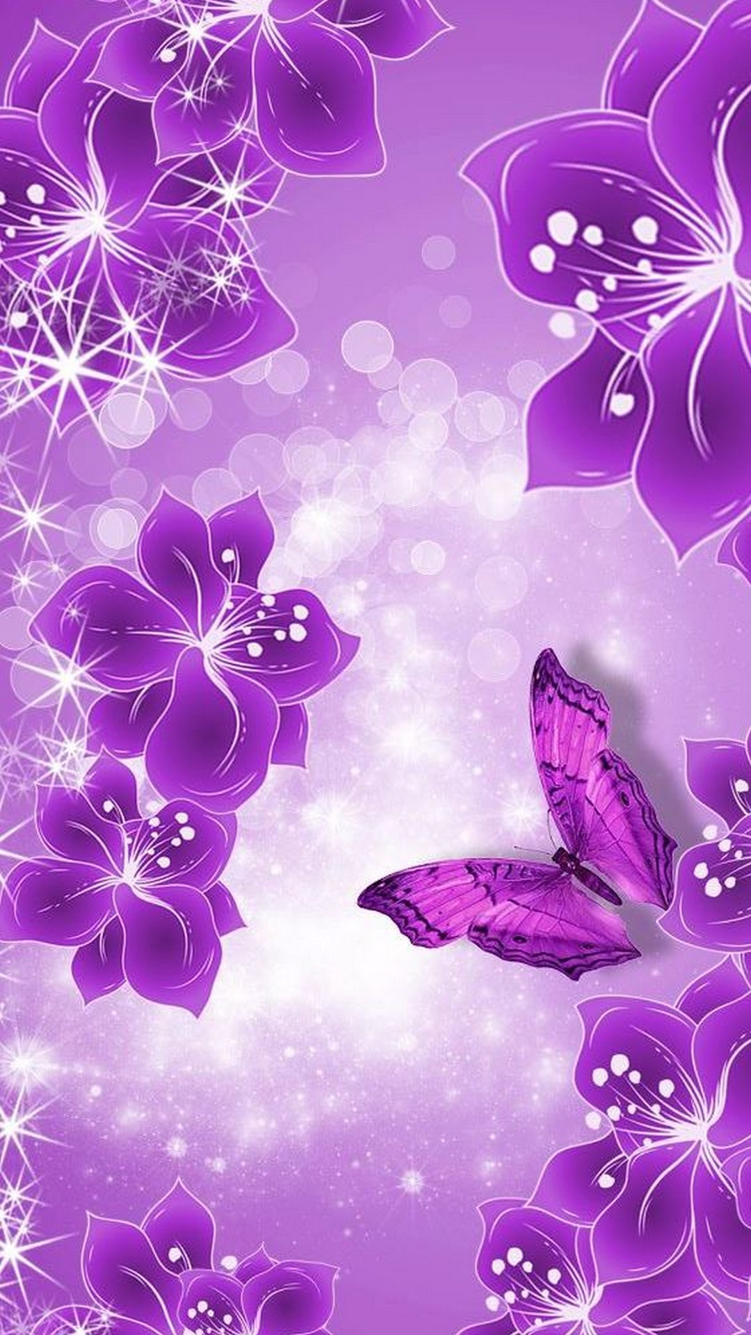 Purple Butterfly HD Wallpapers For Mobile Resolution 1080x1920