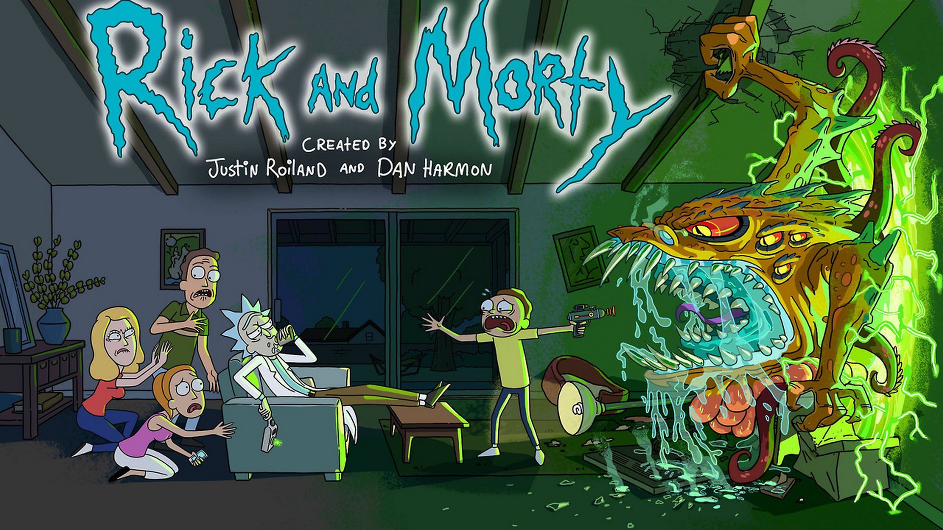 Rick and Morty Art Desktop Wallpaper with image resolution 1920x1080 pixel. You can use this wallpaper as background for your desktop Computer Screensavers, Android or iPhone smartphones