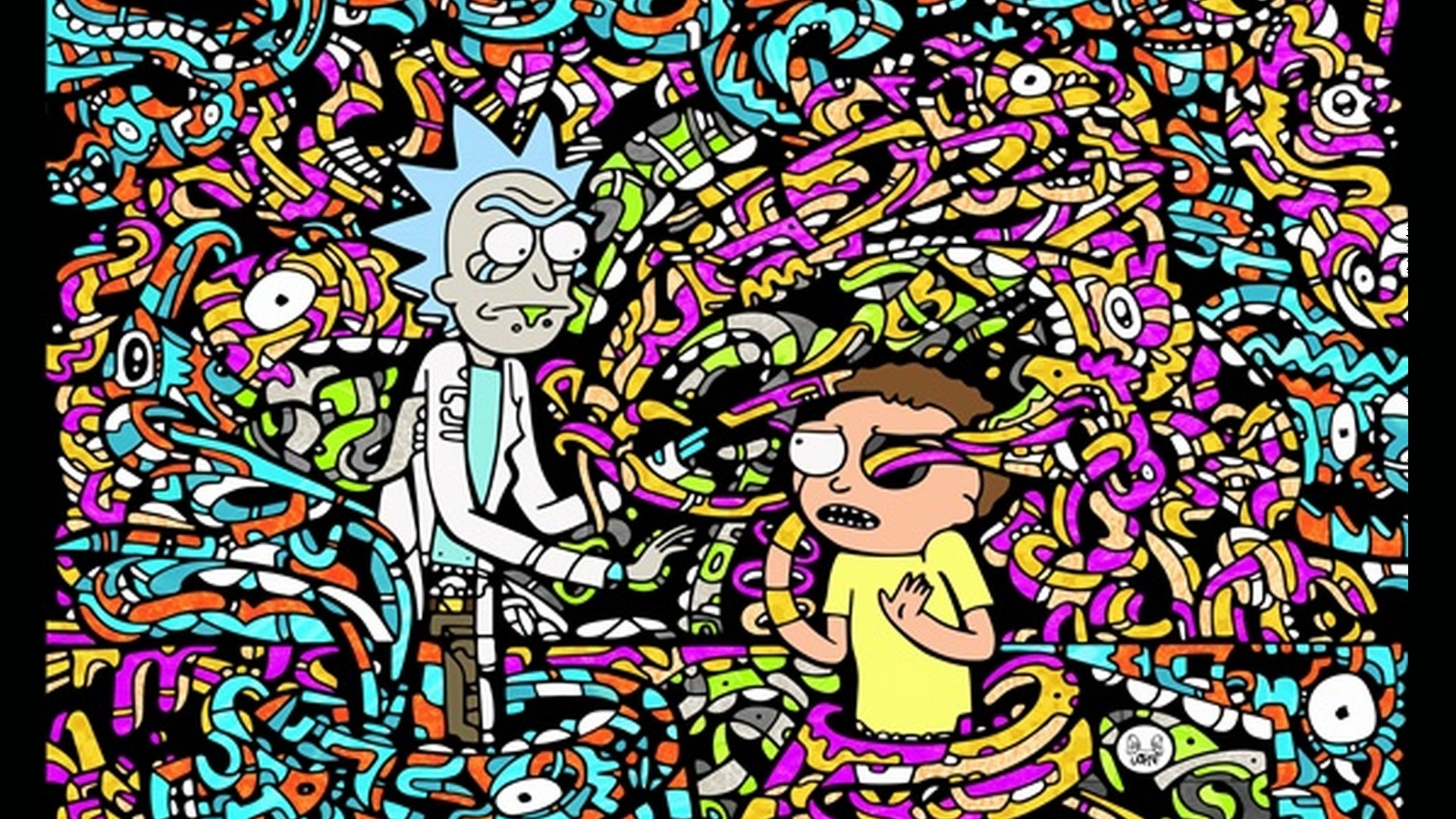 Rick and Morty Art Wallpaper with image resolution 1920x1080 pixel. You can use this wallpaper as background for your desktop Computer Screensavers, Android or iPhone smartphones