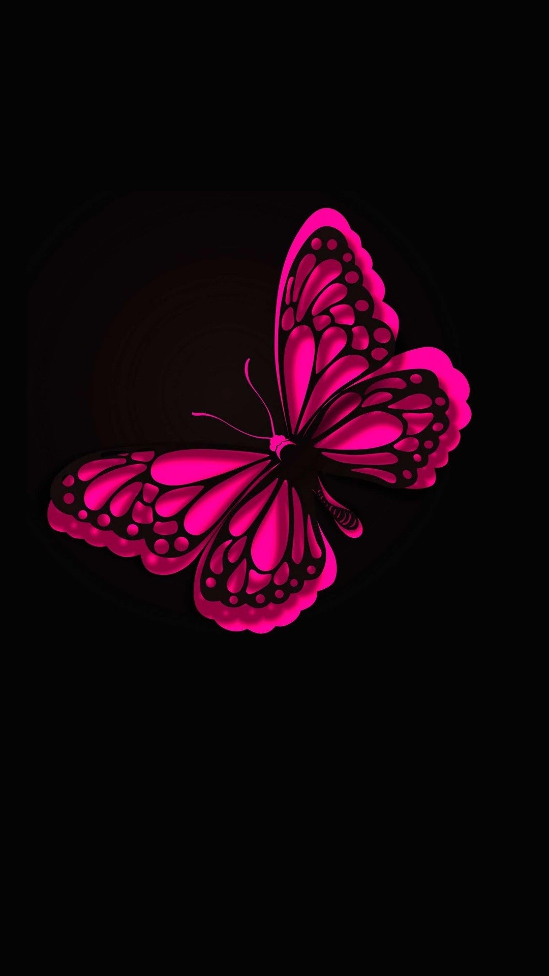 iPhone Wallpaper HD Pink Butterfly