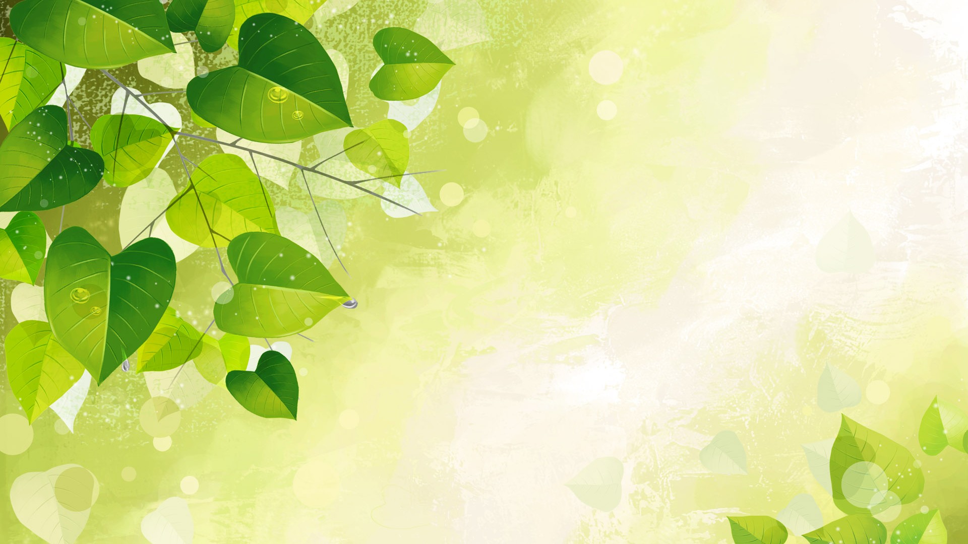 Green Leaf Desktop Wallpaper. 