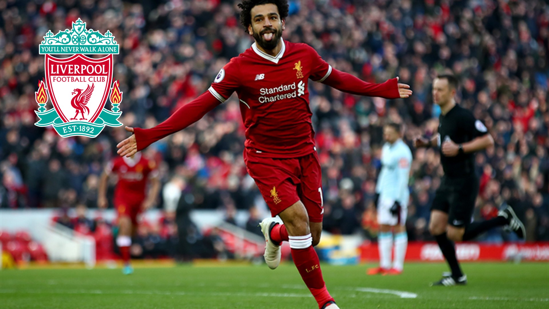Computer Wallpapers Liverpool Mohamed Salah with resolution 1920X1080 pixel. You can use this wallpaper as background for your desktop Computer Screensavers, Android or iPhone smartphones