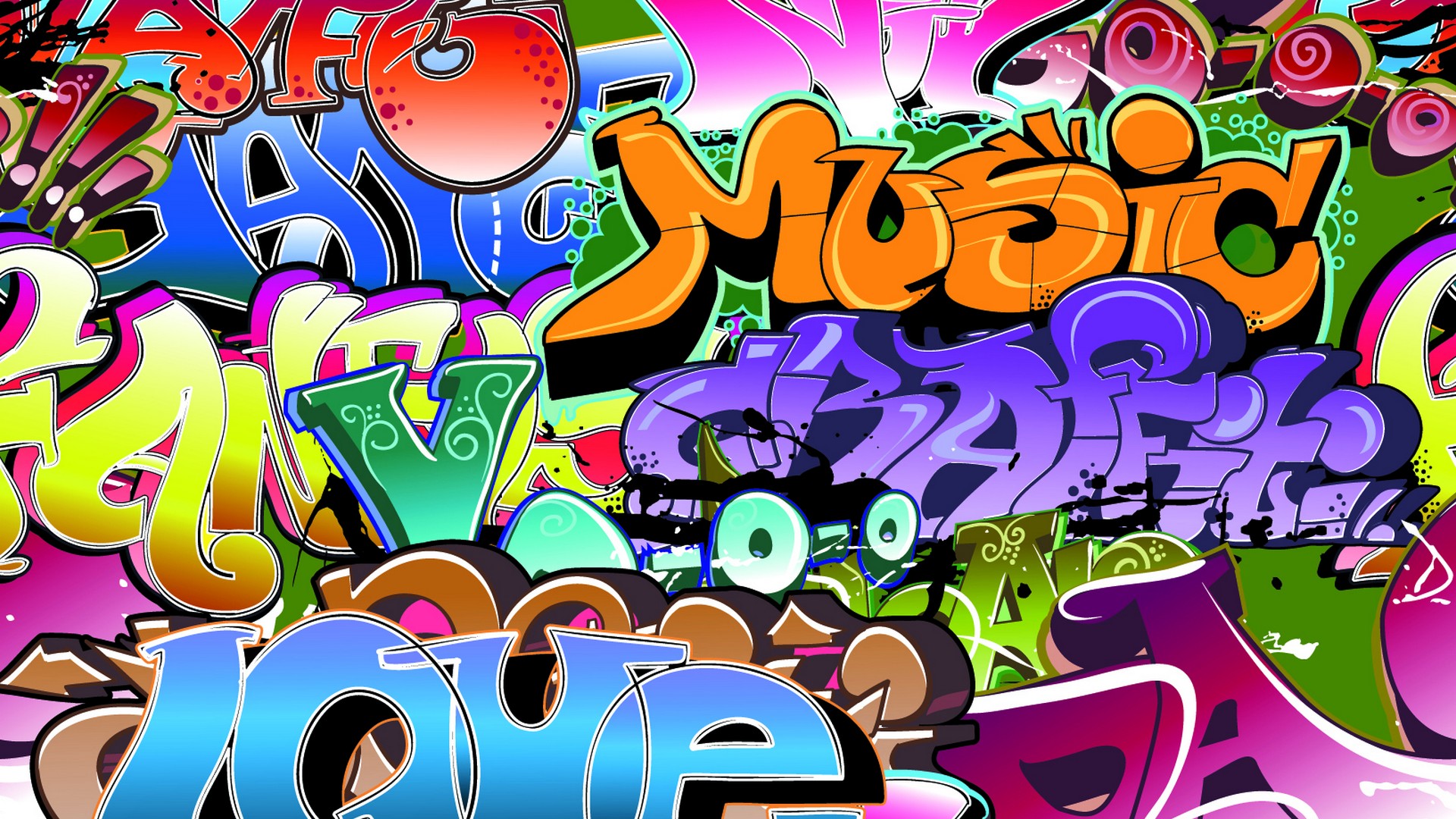 Best Graffiti Letters Wallpaper with image resolution 1920x1080 pixel. You can use this wallpaper as background for your desktop Computer Screensavers, Android or iPhone smartphones
