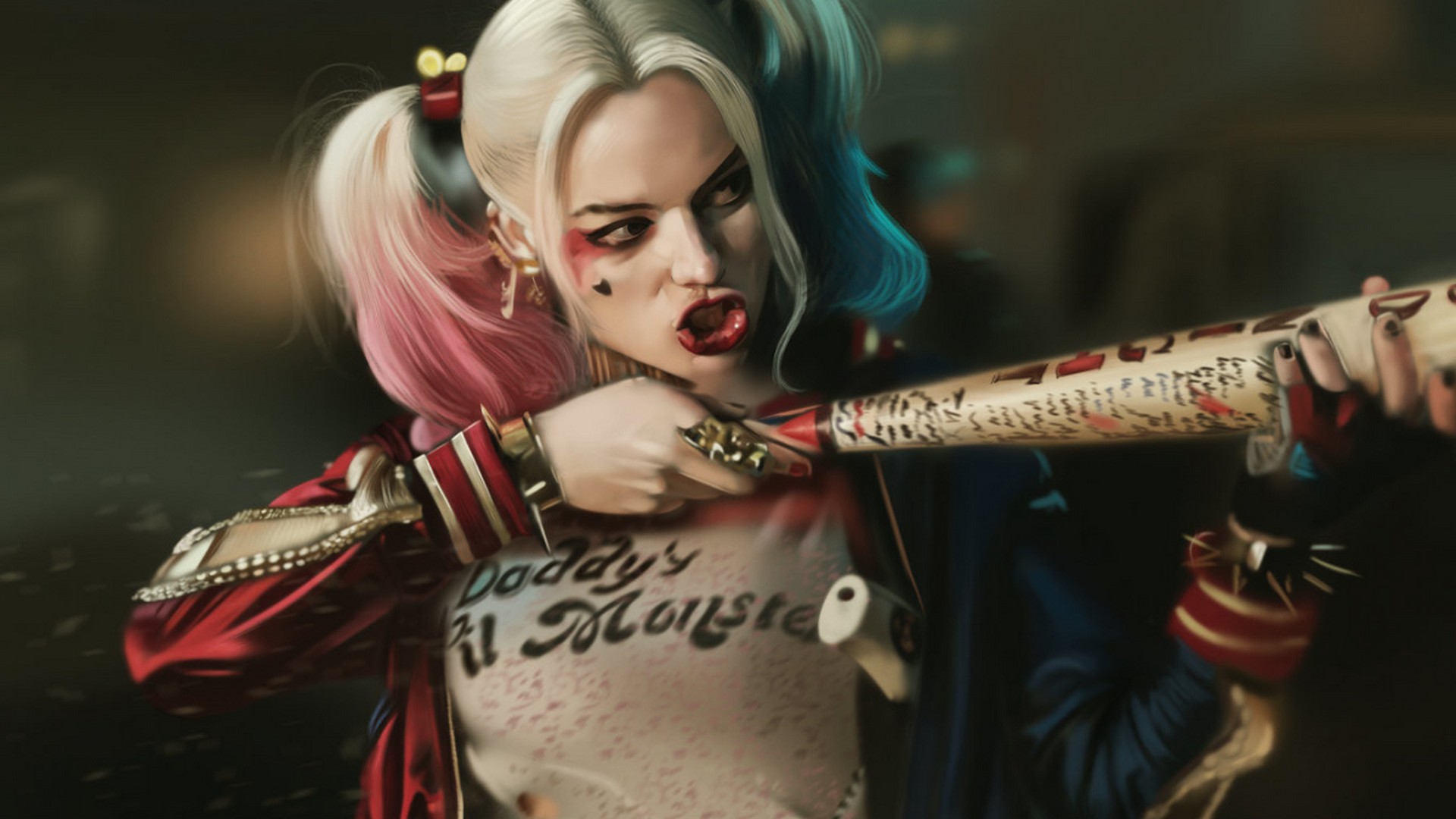 Best Harley Quinn Movie Wallpaper with image resolution 1920x1080 pixel. You can use this wallpaper as background for your desktop Computer Screensavers, Android or iPhone smartphones