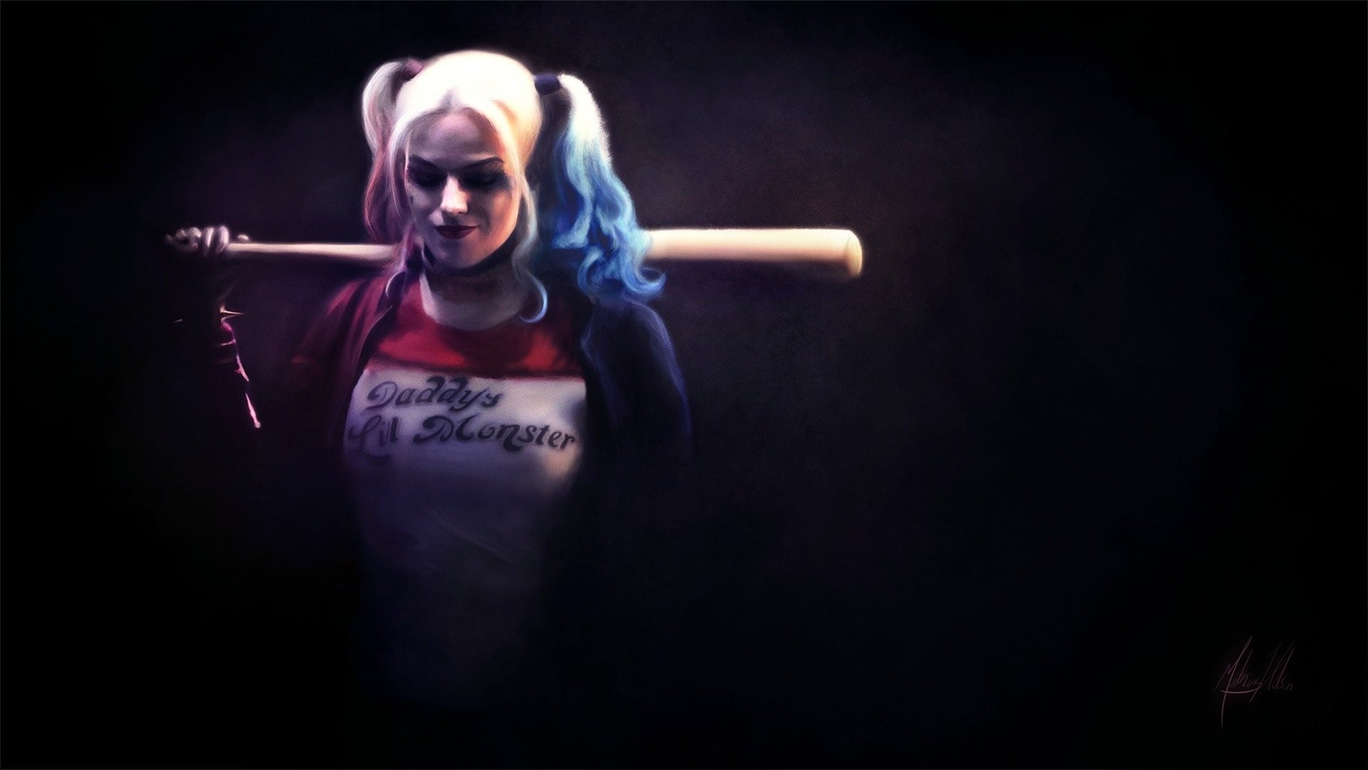 Desktop Wallpaper Harley Quinn The Movie with image resolution 1920x1080 pixel. You can use this wallpaper as background for your desktop Computer Screensavers, Android or iPhone smartphones