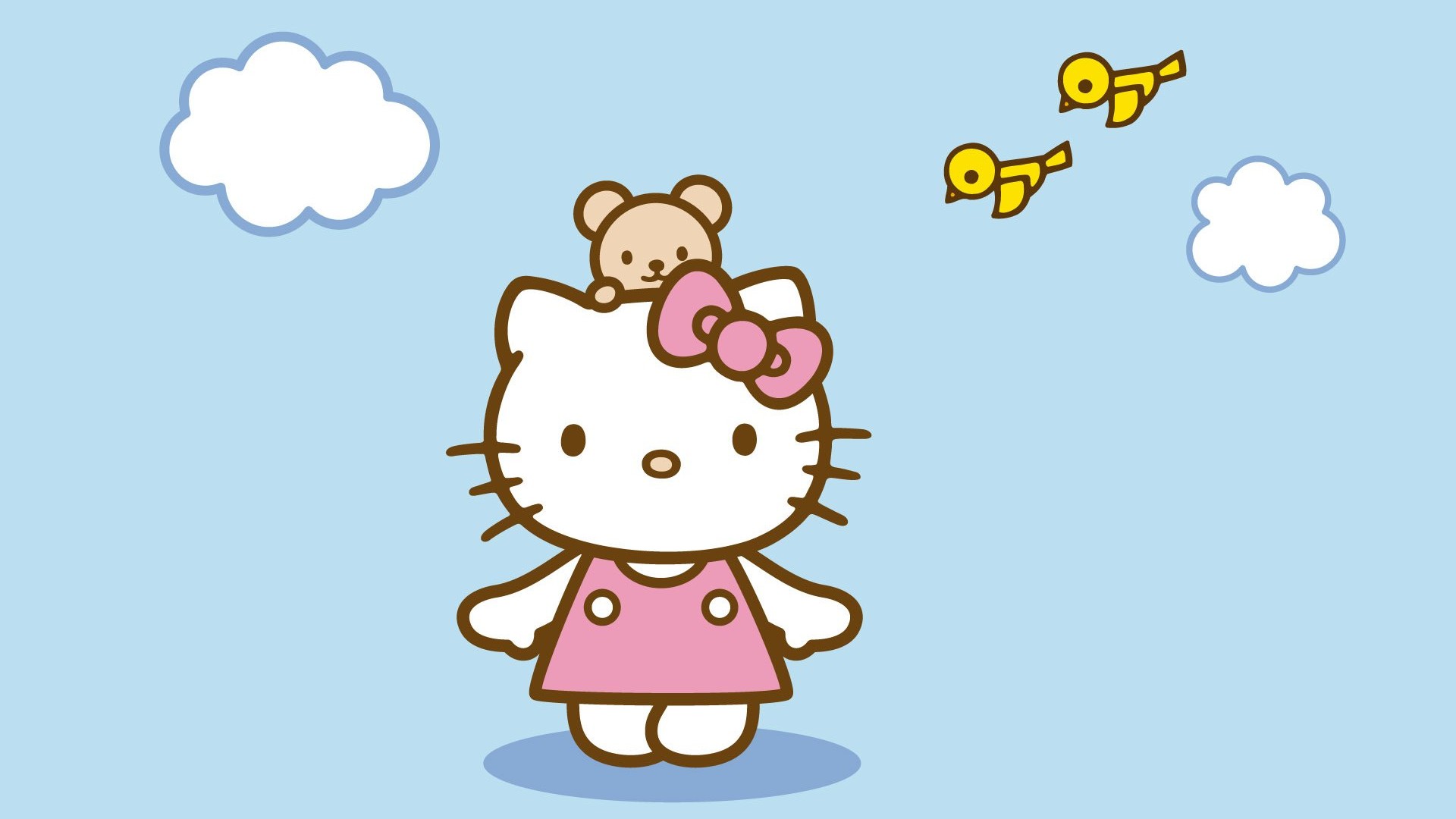 Desktop Wallpaper Hello Kitty Images with image resolution 1920x1080 pixel. You can use this wallpaper as background for your desktop Computer Screensavers, Android or iPhone smartphones