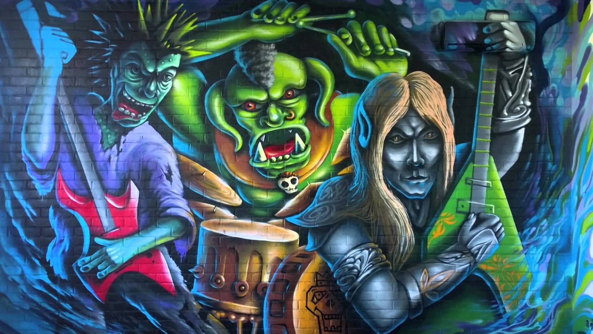 Graffiti Characters Wallpaper For Desktop with resolution 1920X1080 pixel. You can use this wallpaper as background for your desktop Computer Screensavers, Android or iPhone smartphones