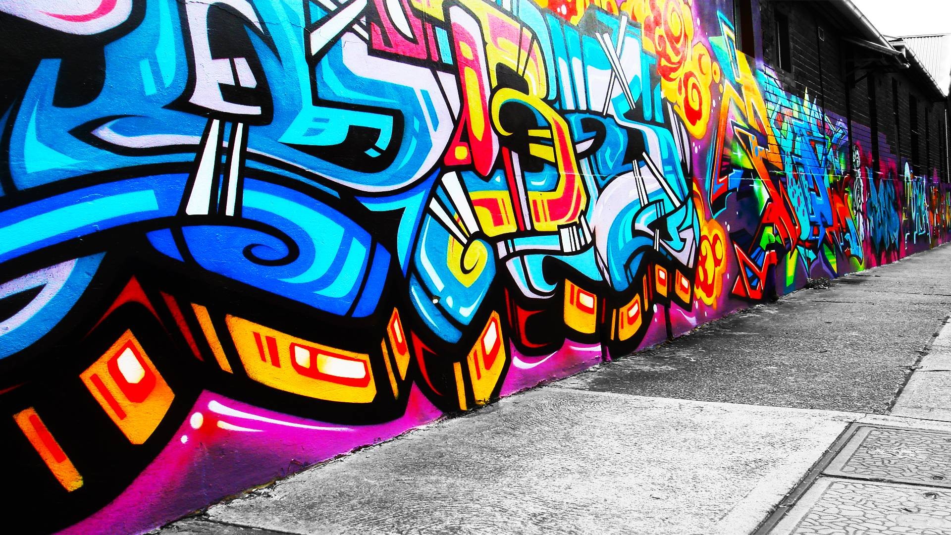 Graffiti Letters Wallpaper with resolution 1920X1080 pixel. You can use this wallpaper as background for your desktop Computer Screensavers, Android or iPhone smartphones