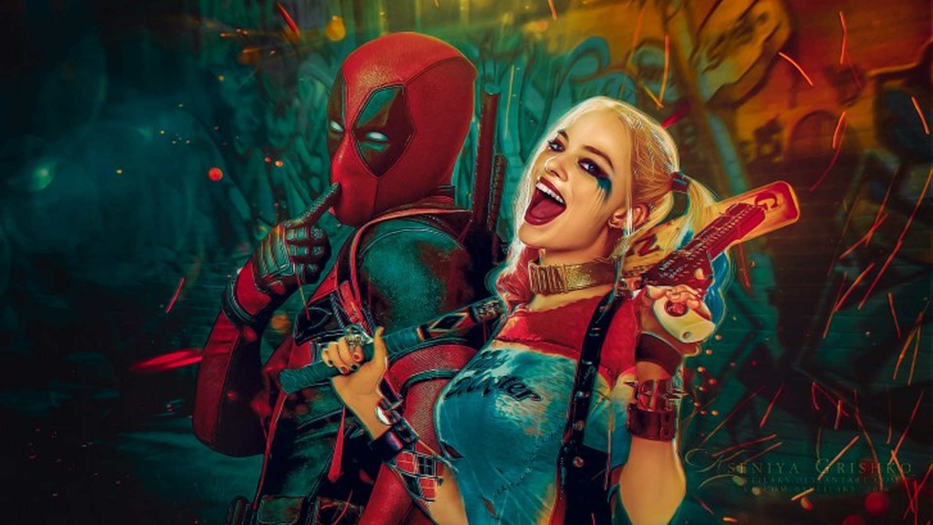 Harley Quinn Movie Wallpaper with resolution 1920X1080 pixel. You can use this wallpaper as background for your desktop Computer Screensavers, Android or iPhone smartphones