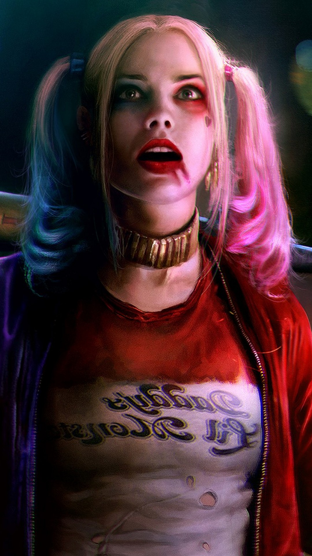 Harley Quinn iPhone 8 Wallpaper with image resolution 1080x1920 pixel. You can use this wallpaper as background for your desktop Computer Screensavers, Android or iPhone smartphones