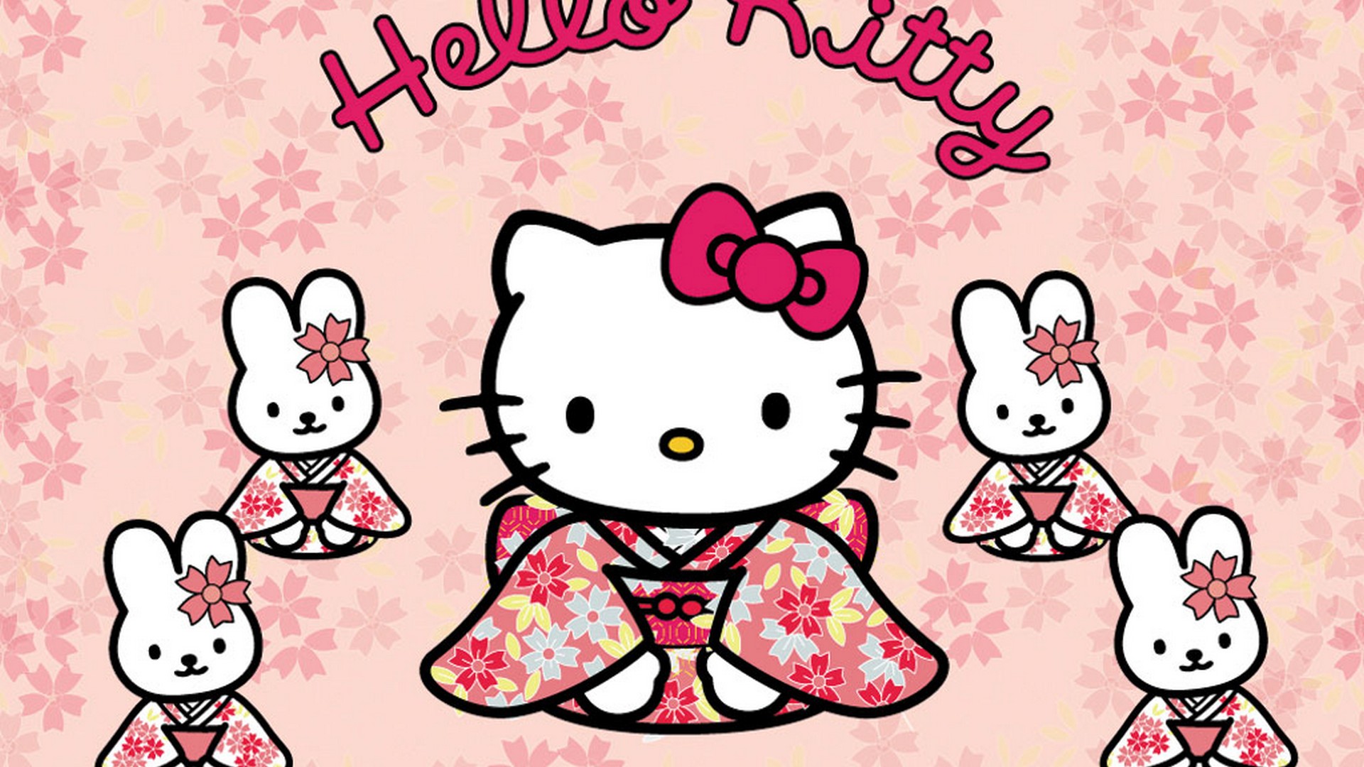 Включи hello kitty. Хэллоу Китти. Хелло Китти обои. Парные обои Хелло Китти. Обои Хелло Китти в комнату.