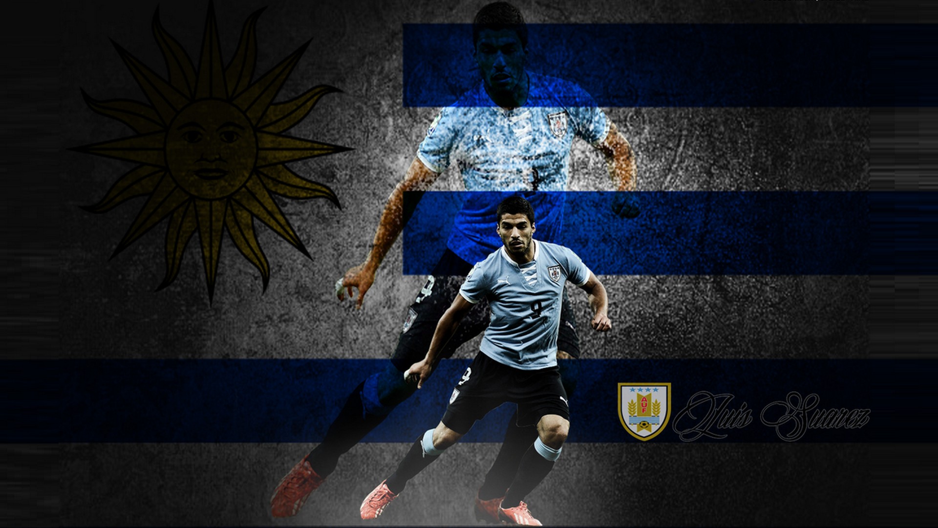Luis Suarez Uruguay Wallpaper For Desktop with image resolution 1920x1080 pixel. You can use this wallpaper as background for your desktop Computer Screensavers, Android or iPhone smartphones