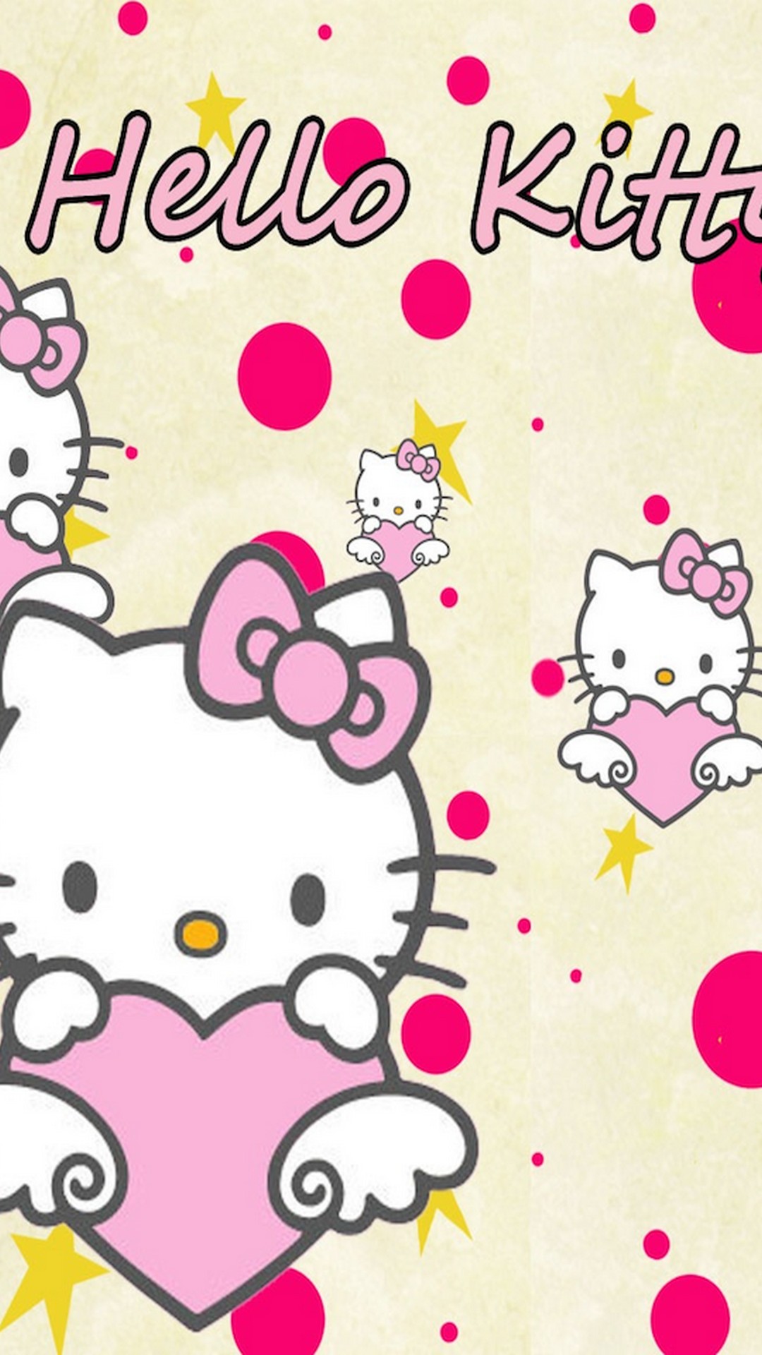 Sanrio Hello Kitty HD Wallpaper For iPhone with image resolution 1080x1920 pixel. You can use this wallpaper as background for your desktop Computer Screensavers, Android or iPhone smartphones