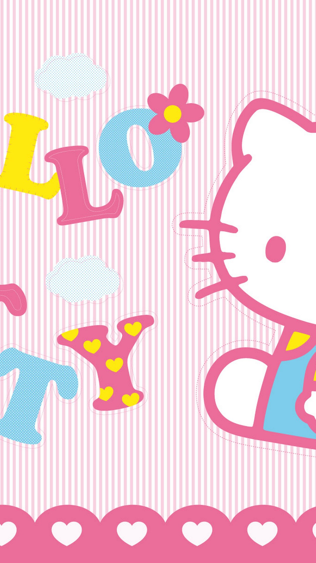 Sanrio Hello Kitty Wallpaper iPhone HD with image resolution 1080x1920 pixel. You can use this wallpaper as background for your desktop Computer Screensavers, Android or iPhone smartphones