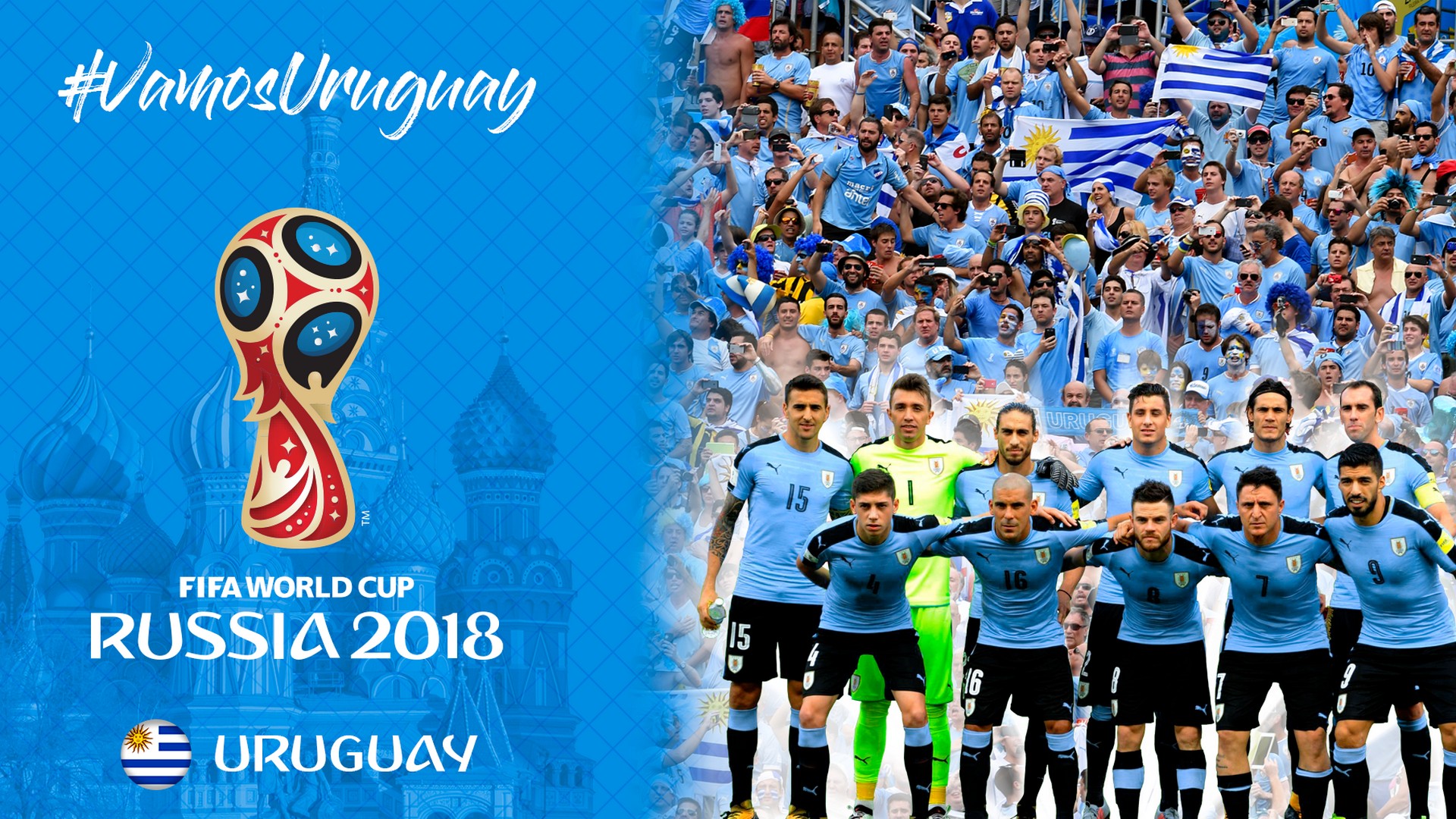 Uruguay National Team Desktop Wallpaper with image resolution 1920x1080 pixel. You can use this wallpaper as background for your desktop Computer Screensavers, Android or iPhone smartphones