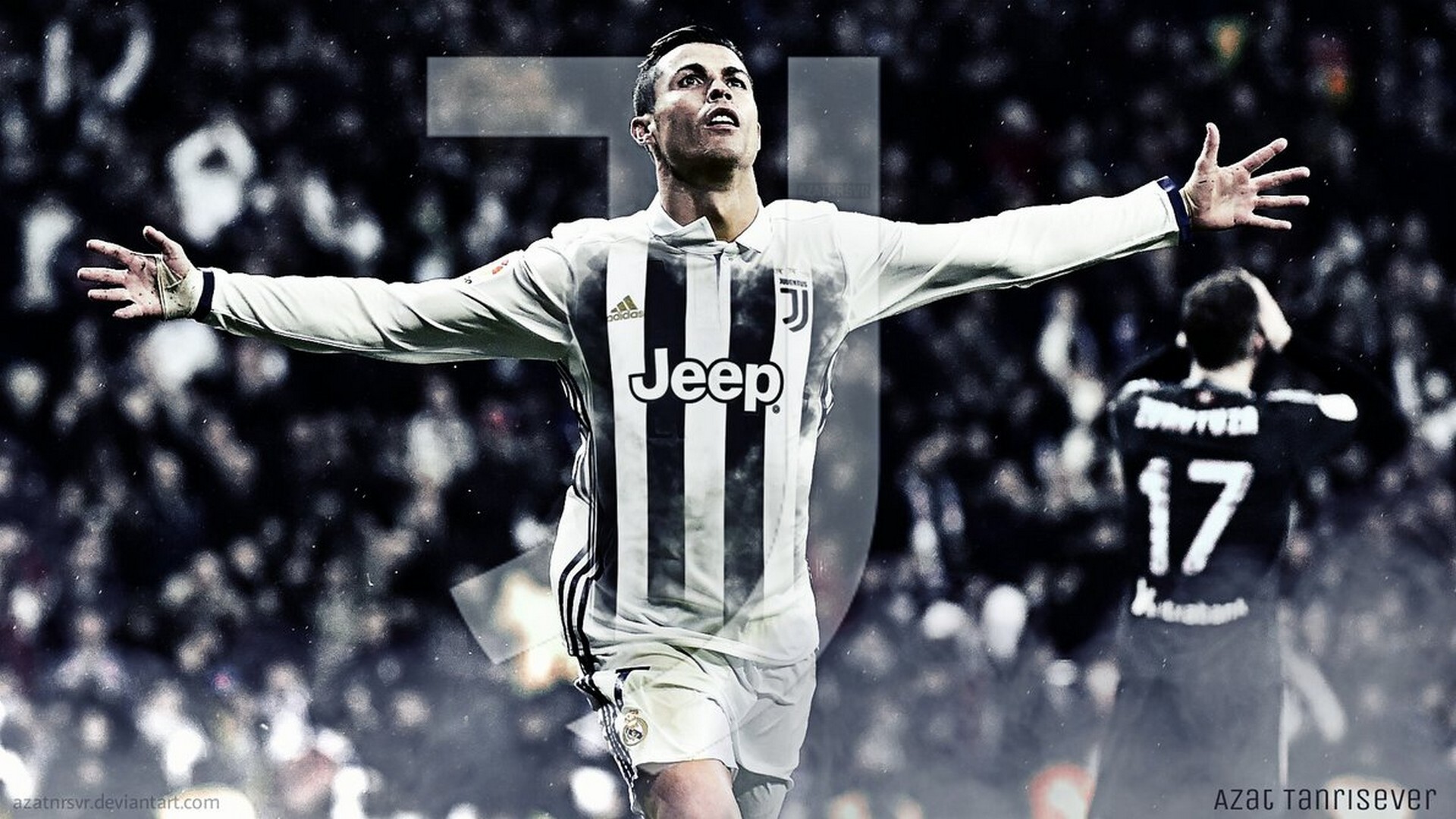 Wallpaper C Ronaldo Juventus Desktop with image resolution 1920x1080 pixel. You can use this wallpaper as background for your desktop Computer Screensavers, Android or iPhone smartphones