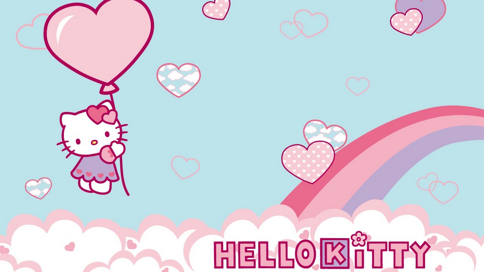 Wallpaper Hello Kitty Images Desktop with resolution 1920X1080 pixel. You can use this wallpaper as background for your desktop Computer Screensavers, Android or iPhone smartphones