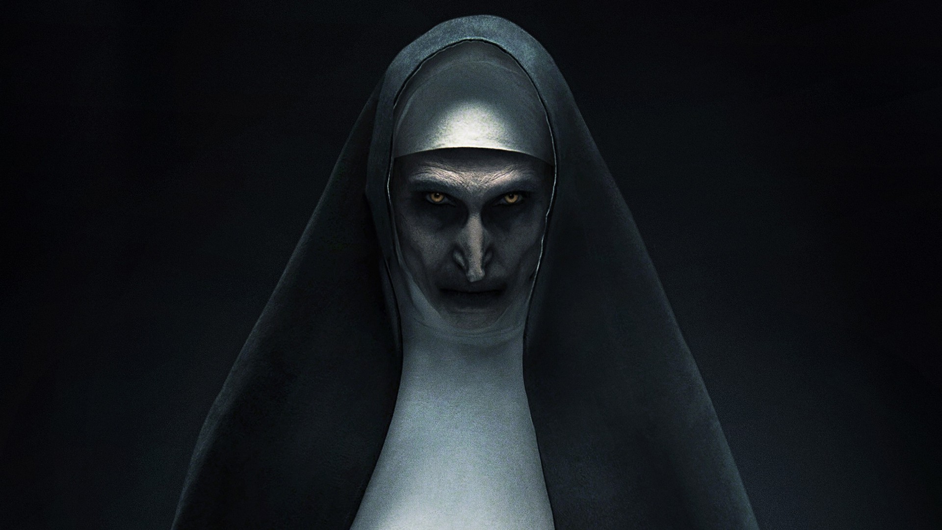 Wallpaper The Nun Desktop with image resolution 1920x1080 pixel. You can use this wallpaper as background for your desktop Computer Screensavers, Android or iPhone smartphones