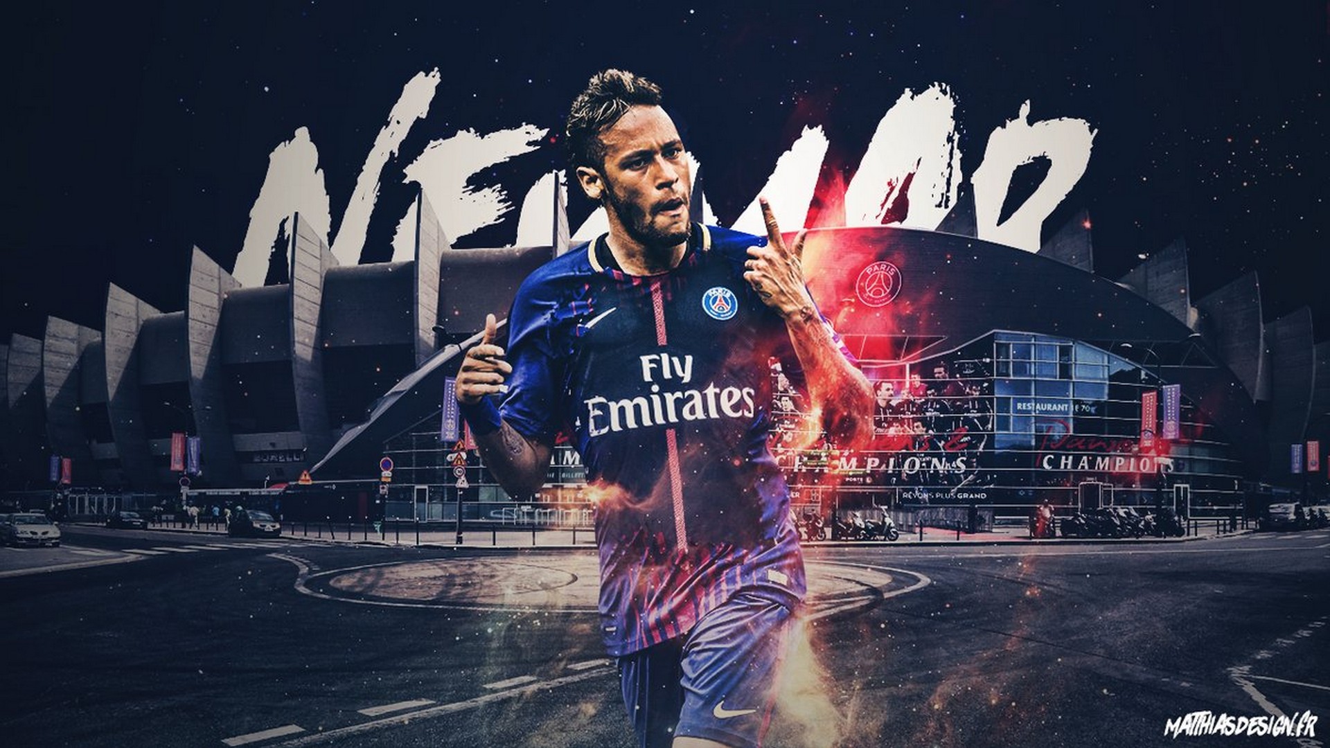 Neymar PSG Wallpaper For Desktop with image resolution 1920x1080 pixel. You can use this wallpaper as background for your desktop Computer Screensavers, Android or iPhone smartphones
