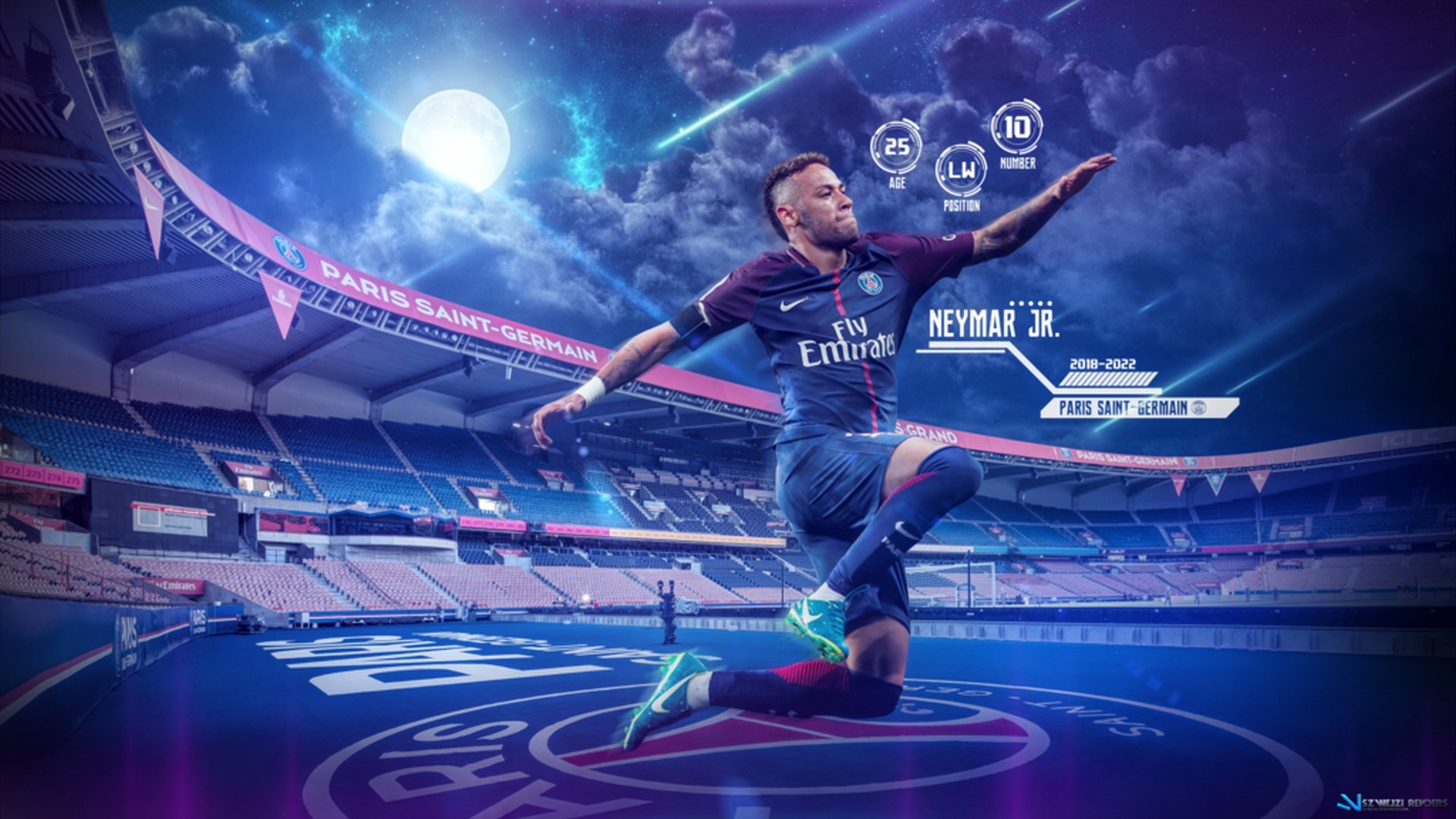 Wallpaper Neymar Desktop with resolution 1920X1080 pixel. You can use this wallpaper as background for your desktop Computer Screensavers, Android or iPhone smartphones