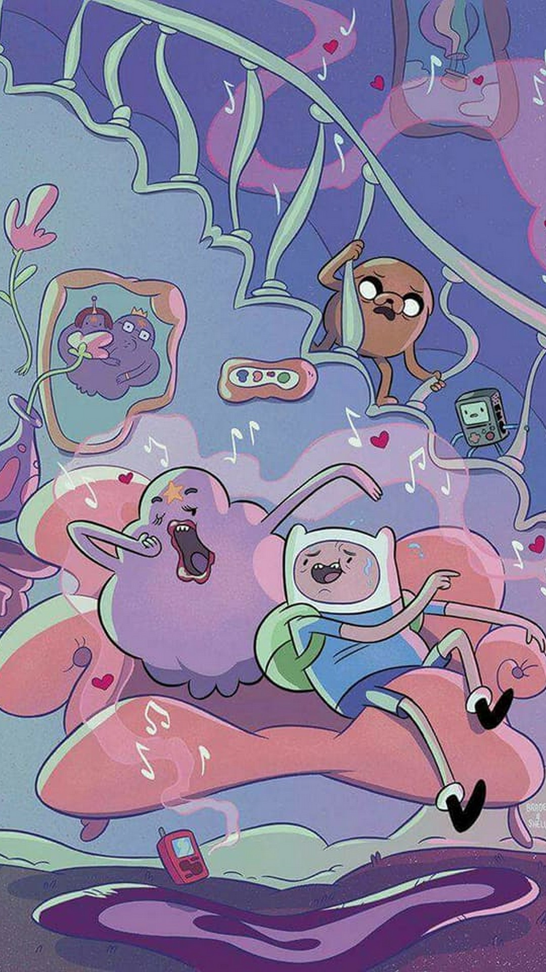 iPhone Wallpaper HD Adventure Time Cartoon Network with image resolution 1080x1920 pixel. You can use this wallpaper as background for your desktop Computer Screensavers, Android or iPhone smartphones