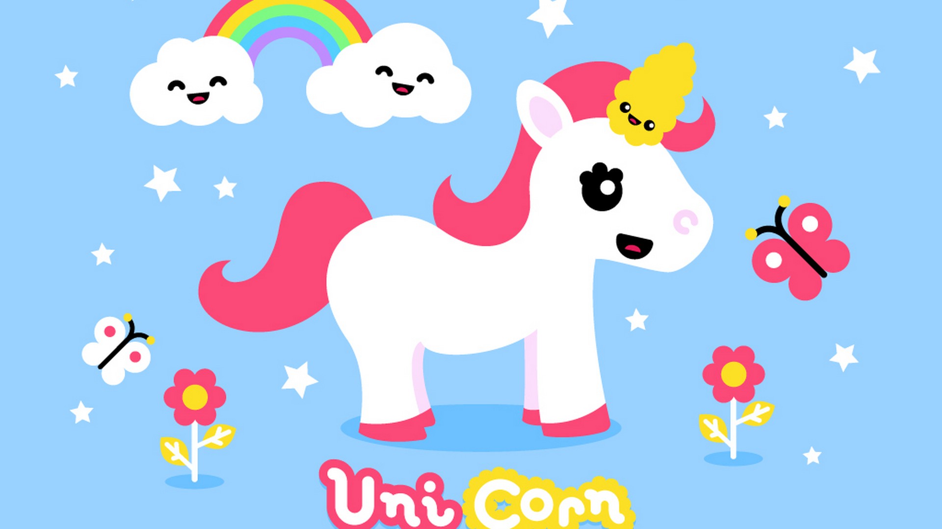 HD Cute Unicorn Backgrounds with high-resolution 1920x1080 pixel. You can use this wallpaper for your Windows and Mac OS computers as well as your Android and iPhone smartphones